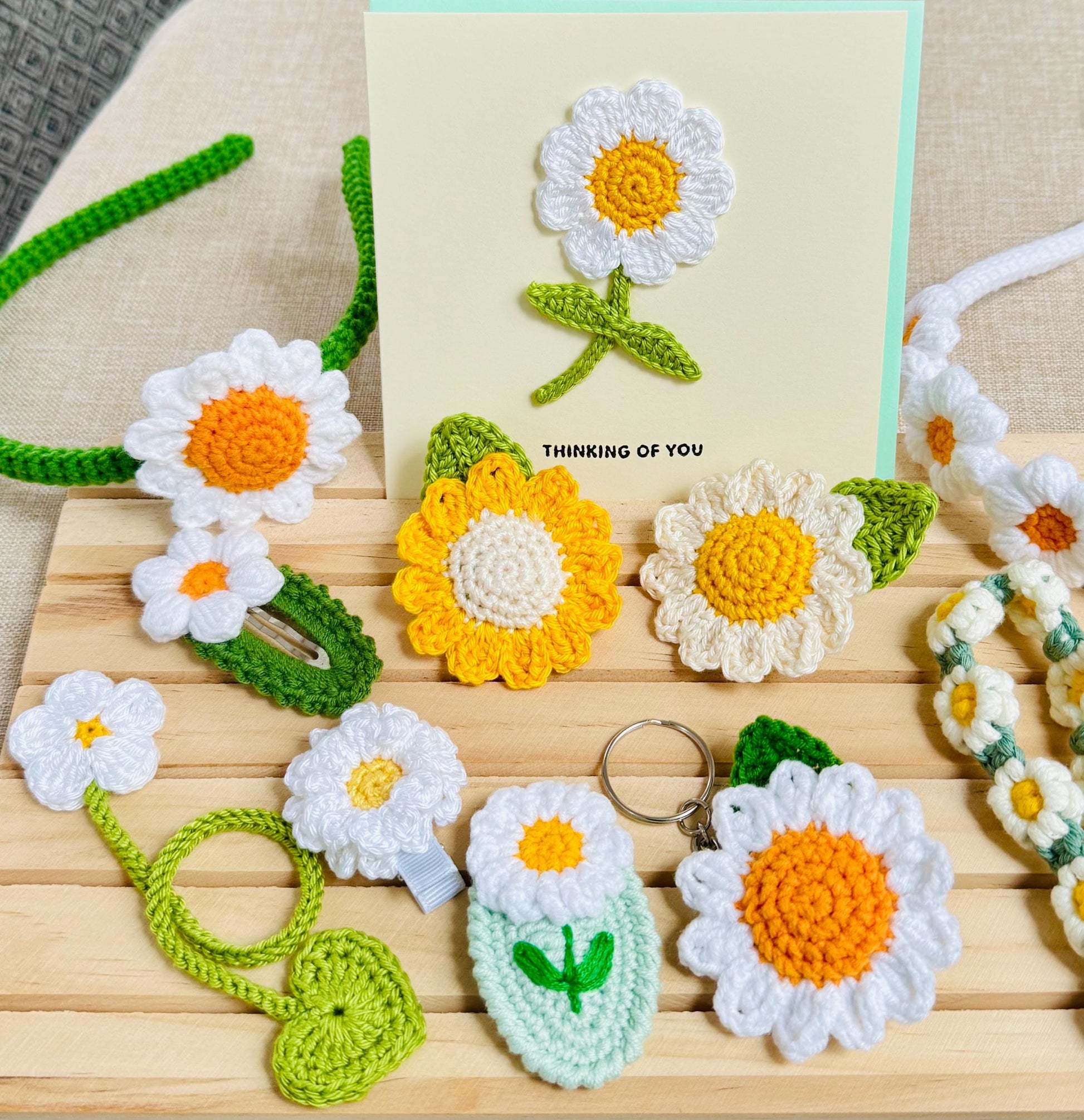 Crochet Daisy Hair Clip