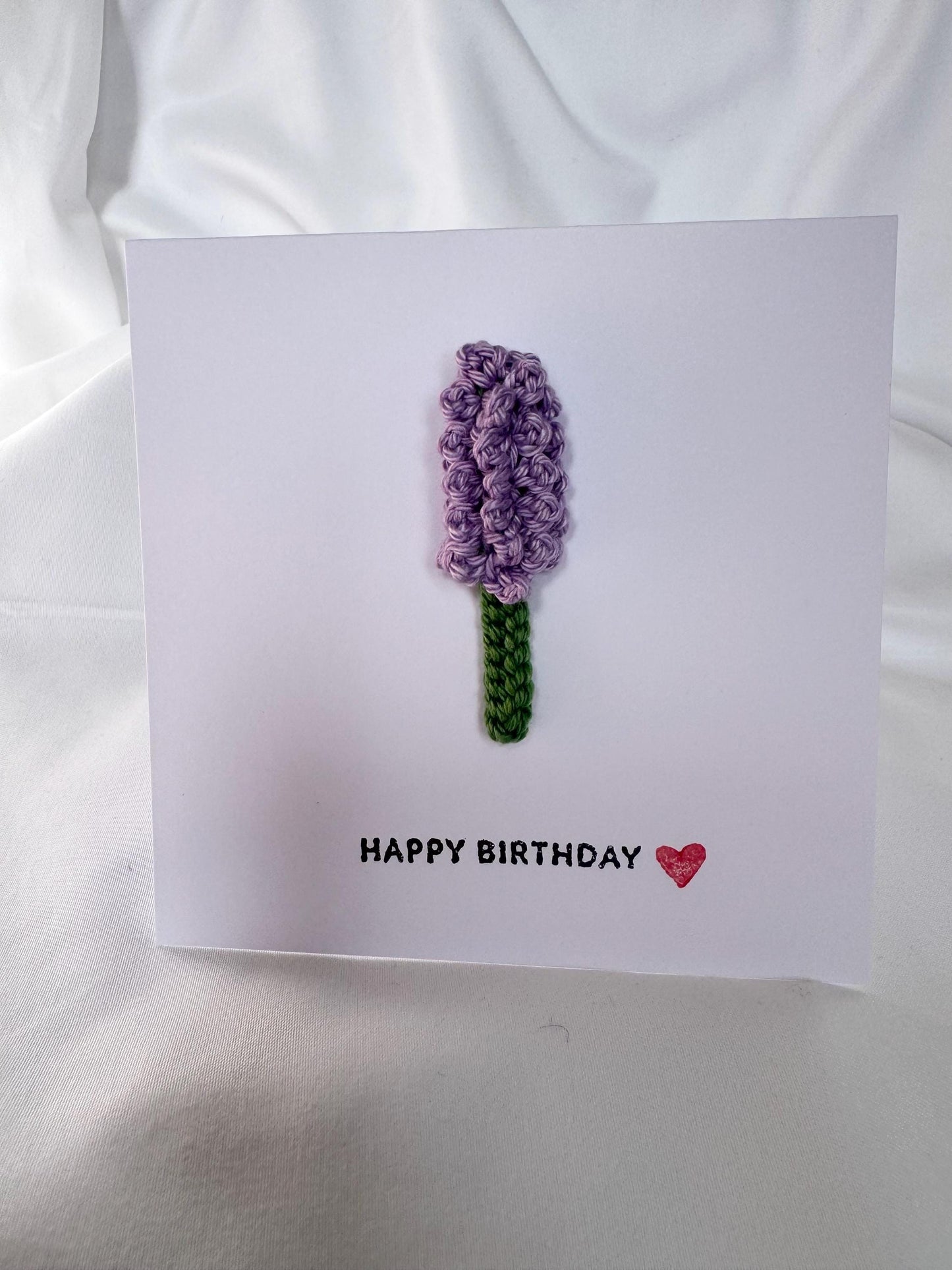 Crochet Lavender Flower Card, Botanical Gift, Removable Keepsake Magnet __etsy:8001484989