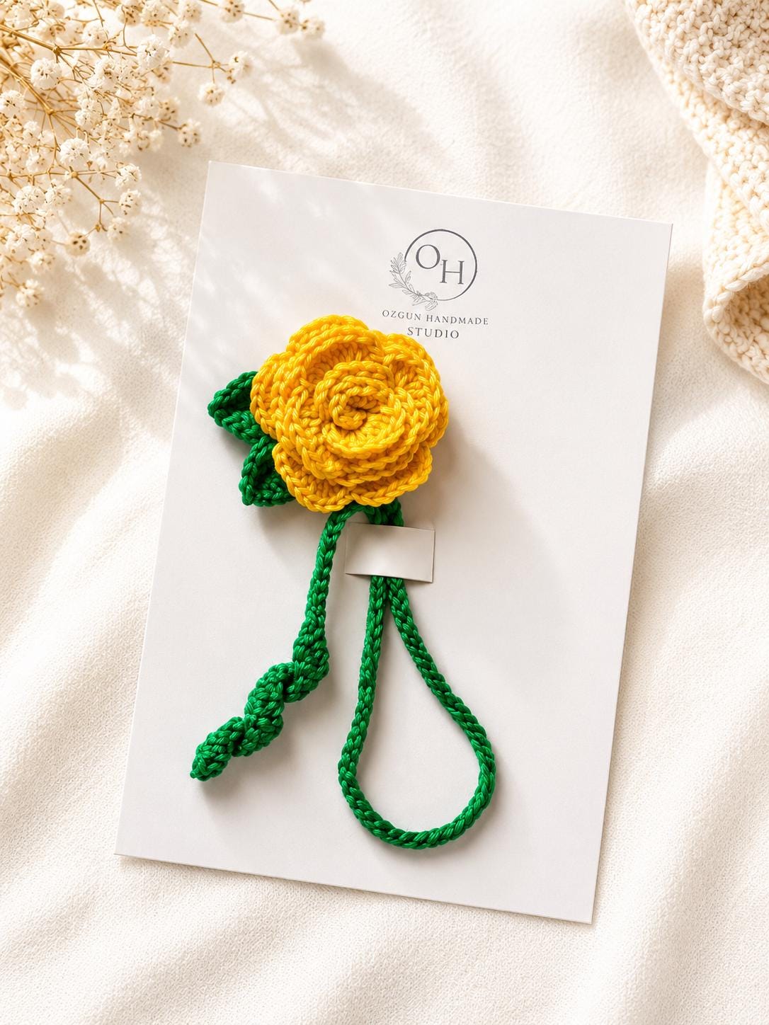 Crochet Rose Bookmark, Flower Bookmark Gift, Handmade Floral Page Marker __etsy:8081245752