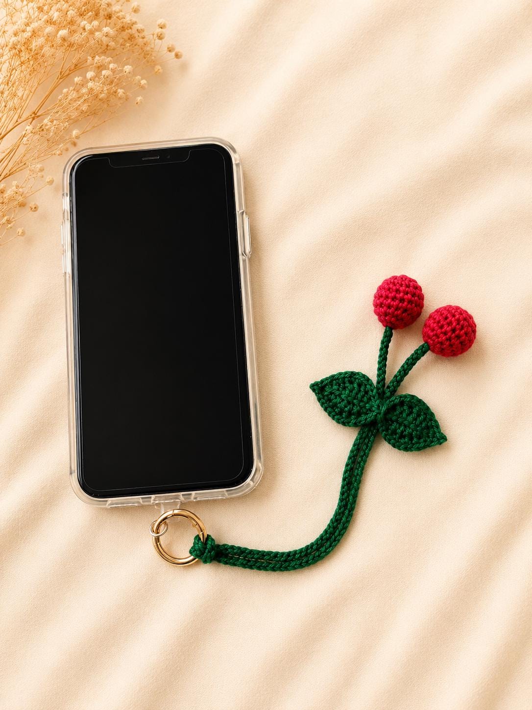 Crocheted Daisy Phone Charm, Handmade Flower Strap, Boho Summer Bag Accessory __etsy:8172070219