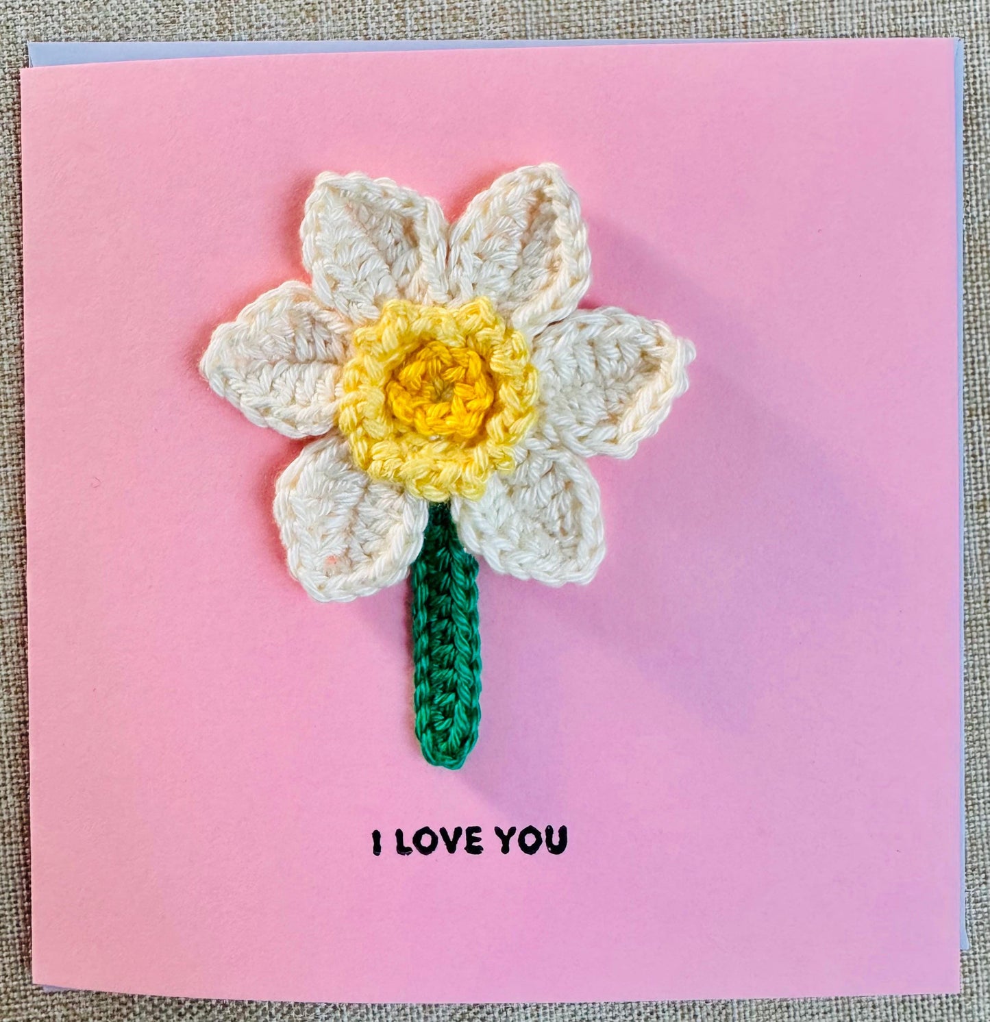 Daffodil Greeting Card – Handmade Keepsake Gift, Blank Inside - choose your message