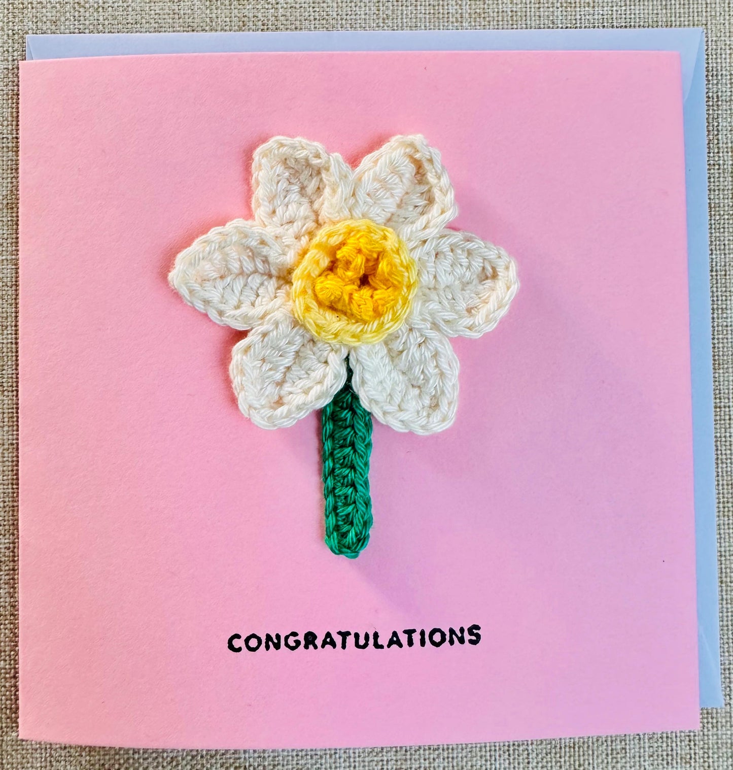 Daffodil Greeting Card – Handmade Keepsake Gift, Blank Inside - choose your message