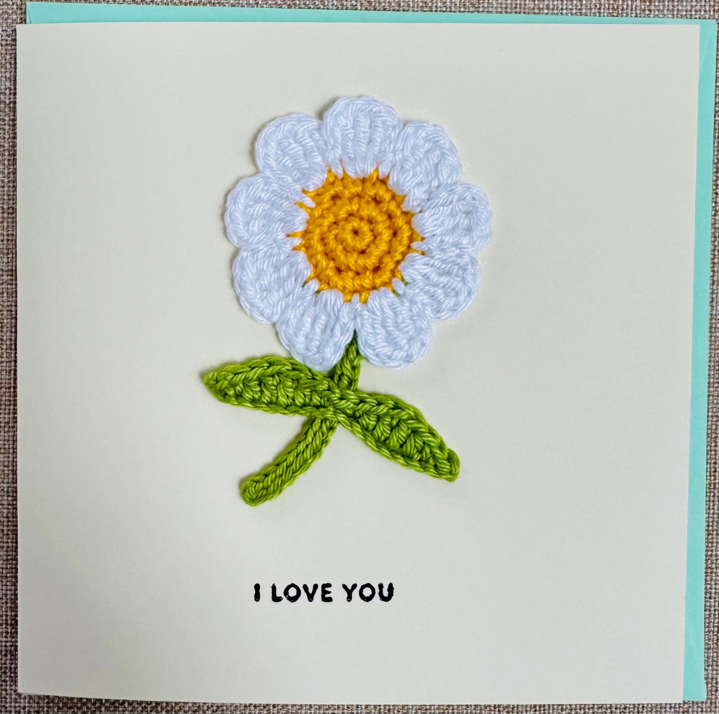 Daisy Greeting Card – Handmade Keepsake Gift, Blank Inside - choose your message