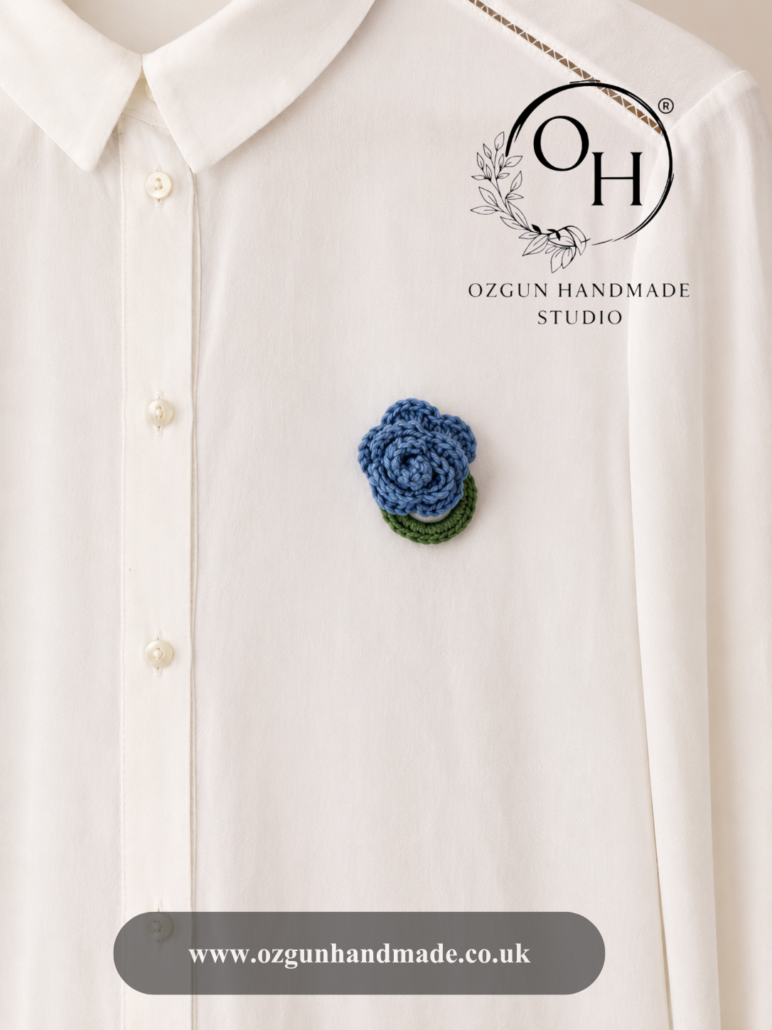 Crochet Rose Eye Glasses Holder Brooch – Hidden Loop Floral Eyeglass Holder