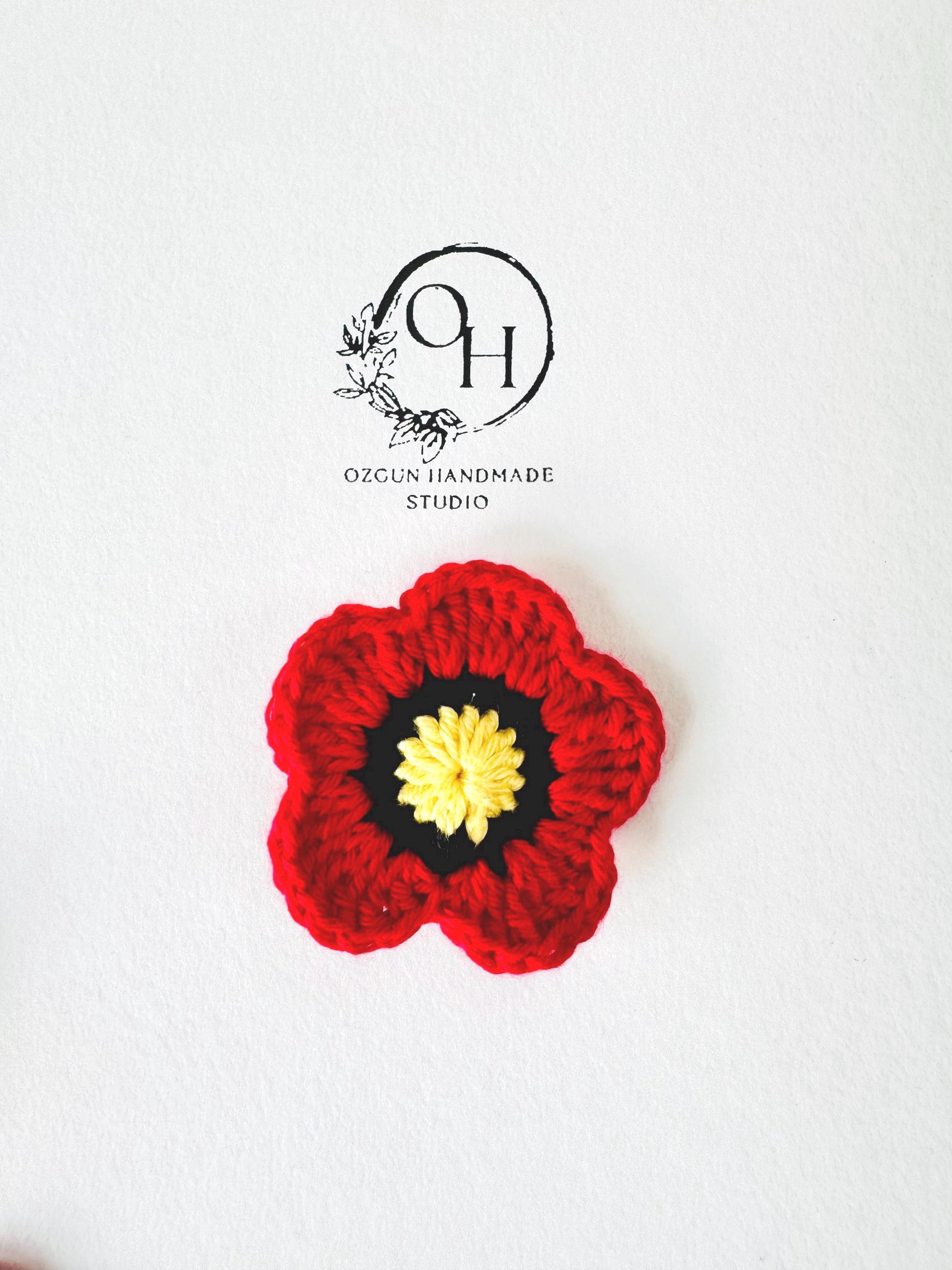 Handmade Crochet Flower Brooch