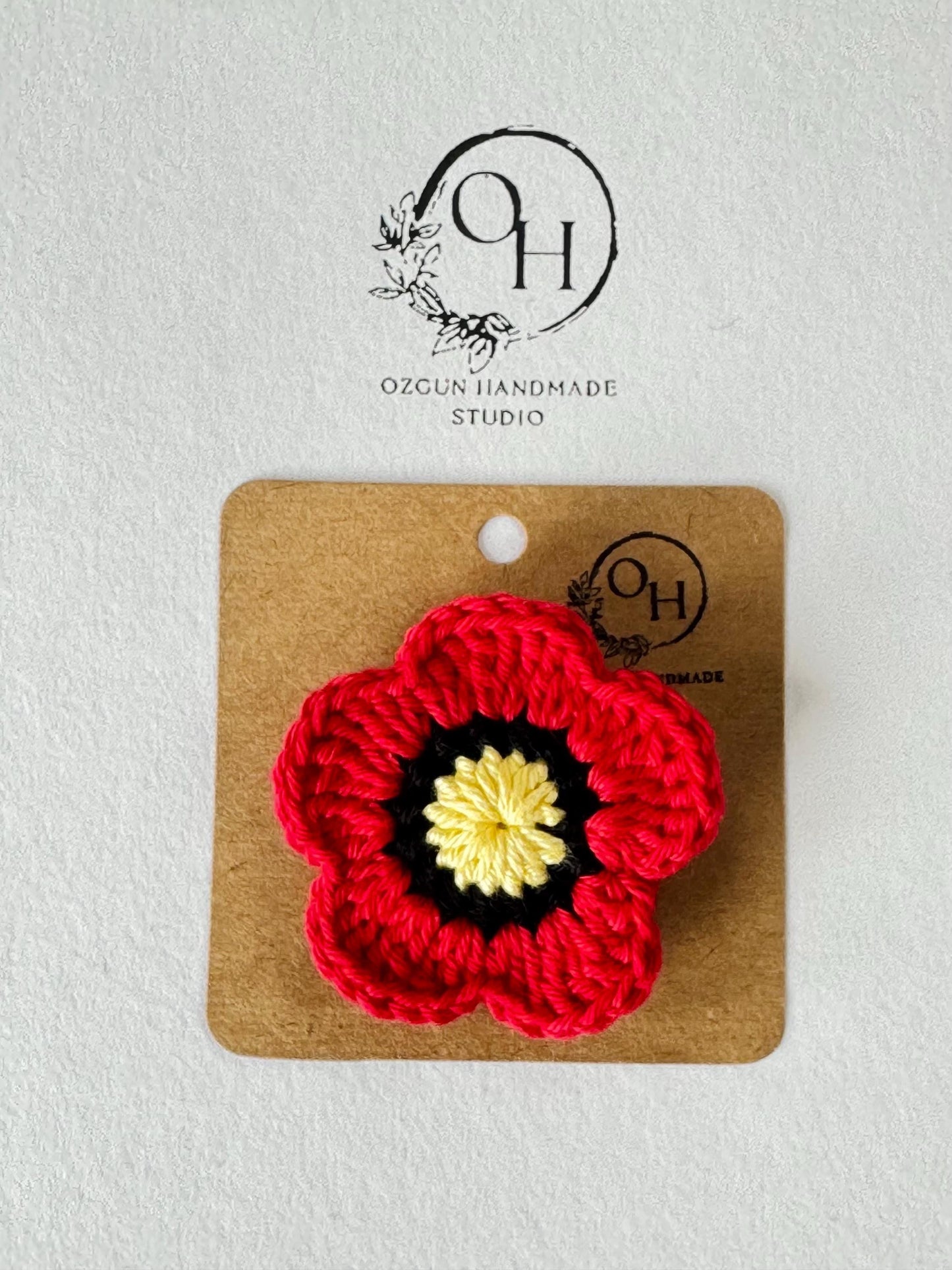 Handmade Crochet Flower Brooch