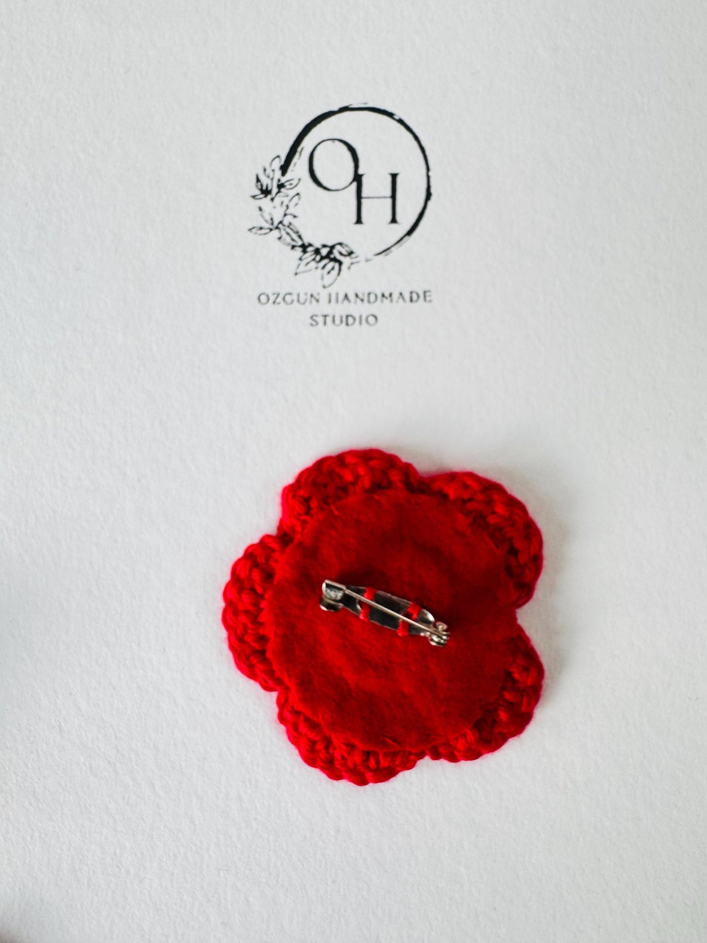 Handmade Crochet Flower Brooch