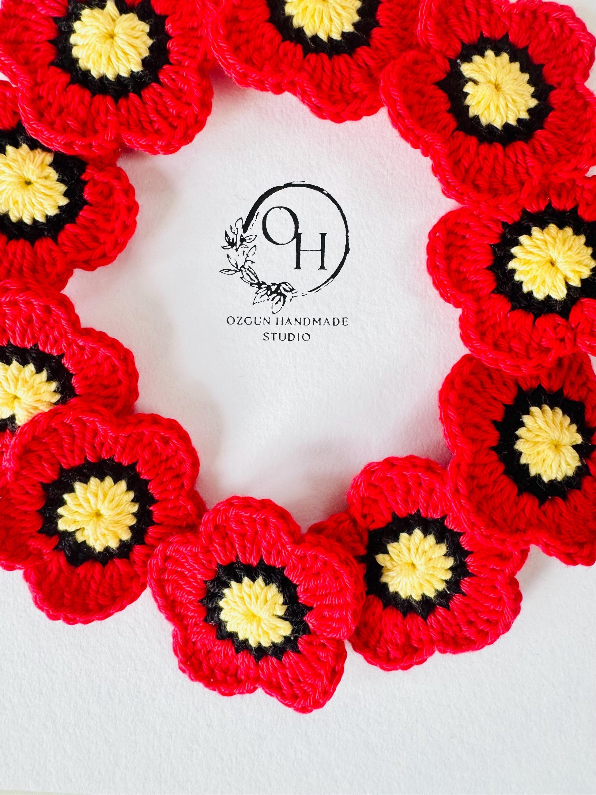 Handmade Crochet Flower Brooch