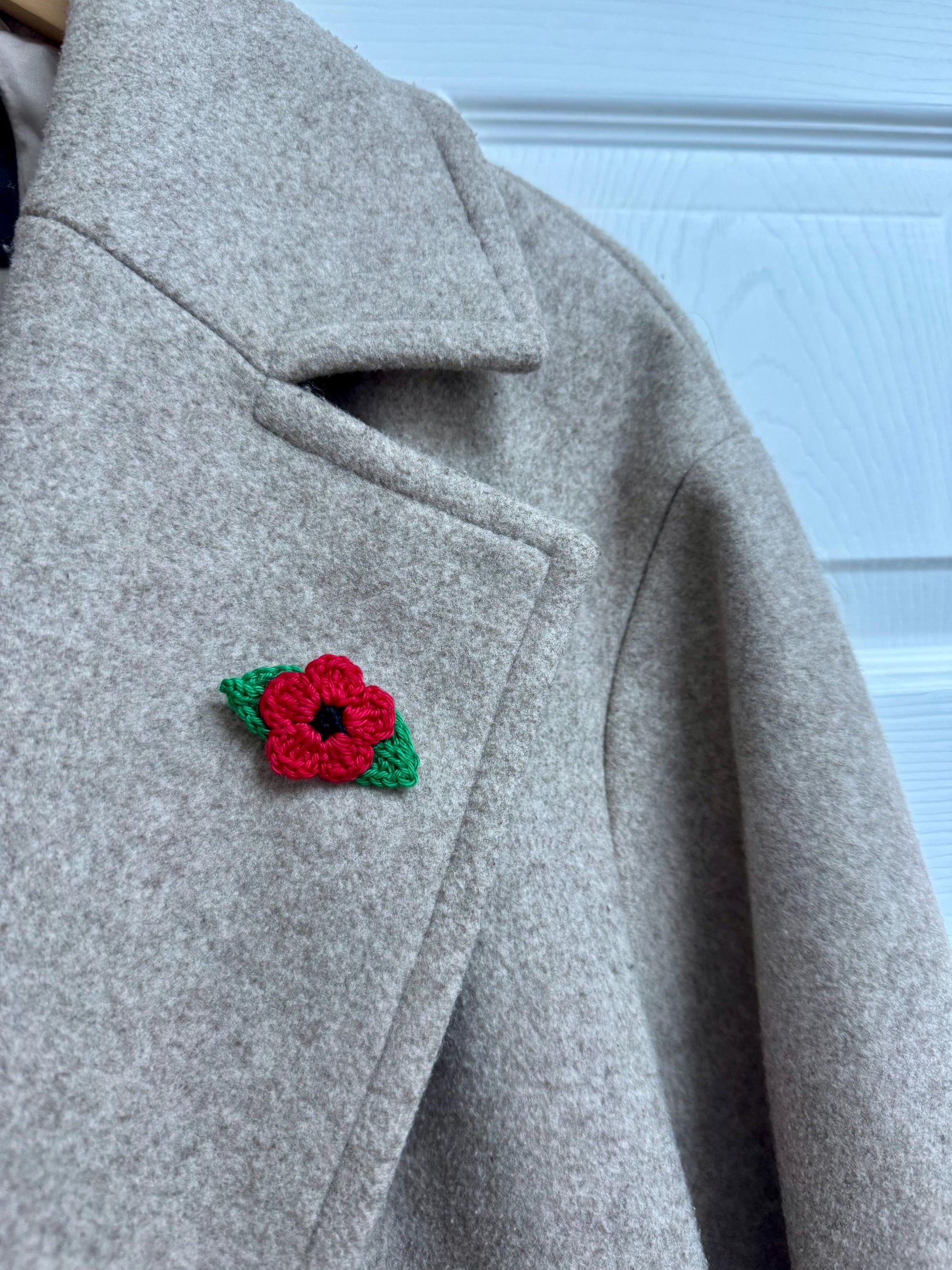 Handmade Crochet Flower Brooch: Cotton Floral Pin, 6 Colors