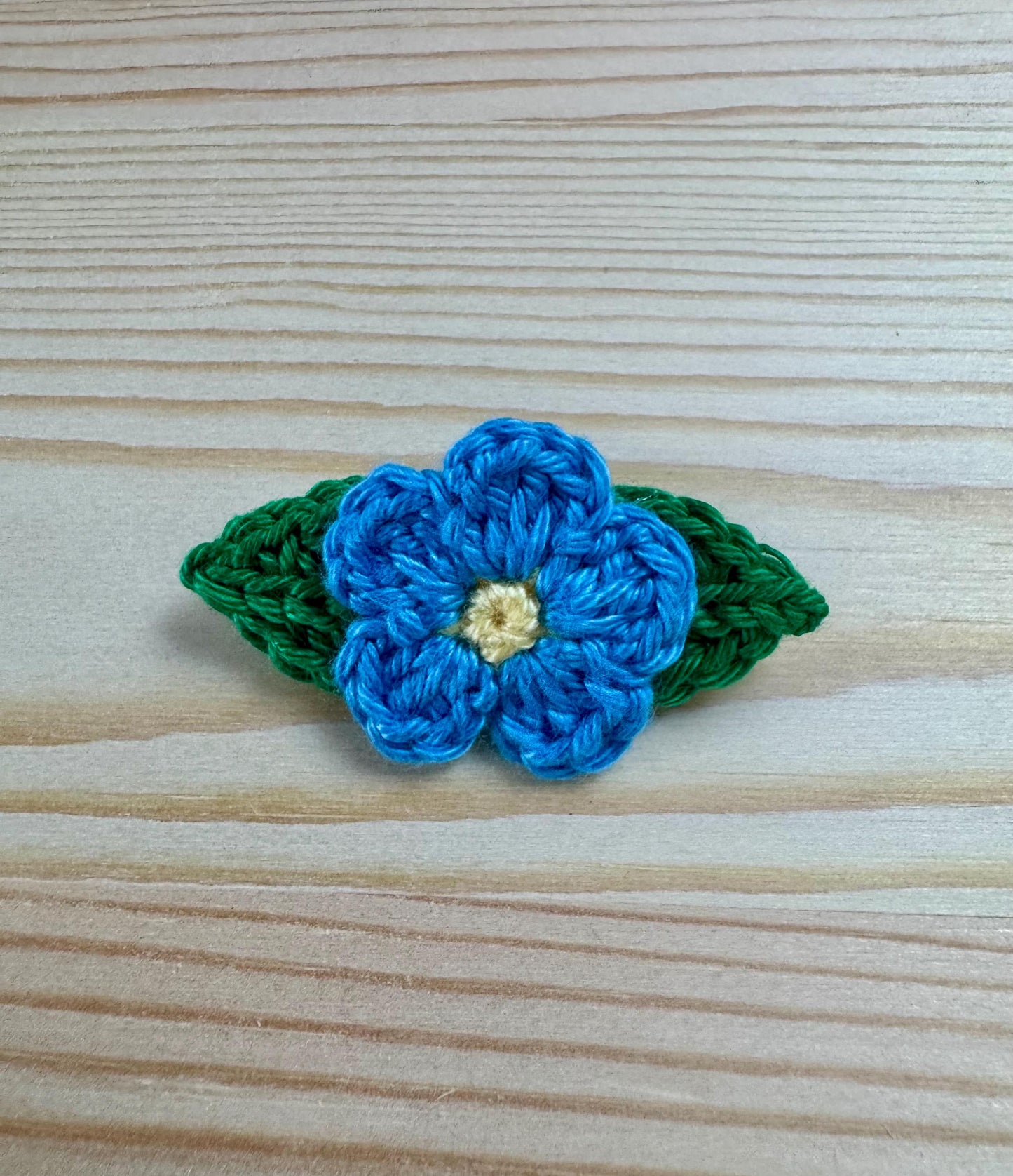 Handmade Crochet Flower Brooch: Cotton Floral Pin, 6 Colors