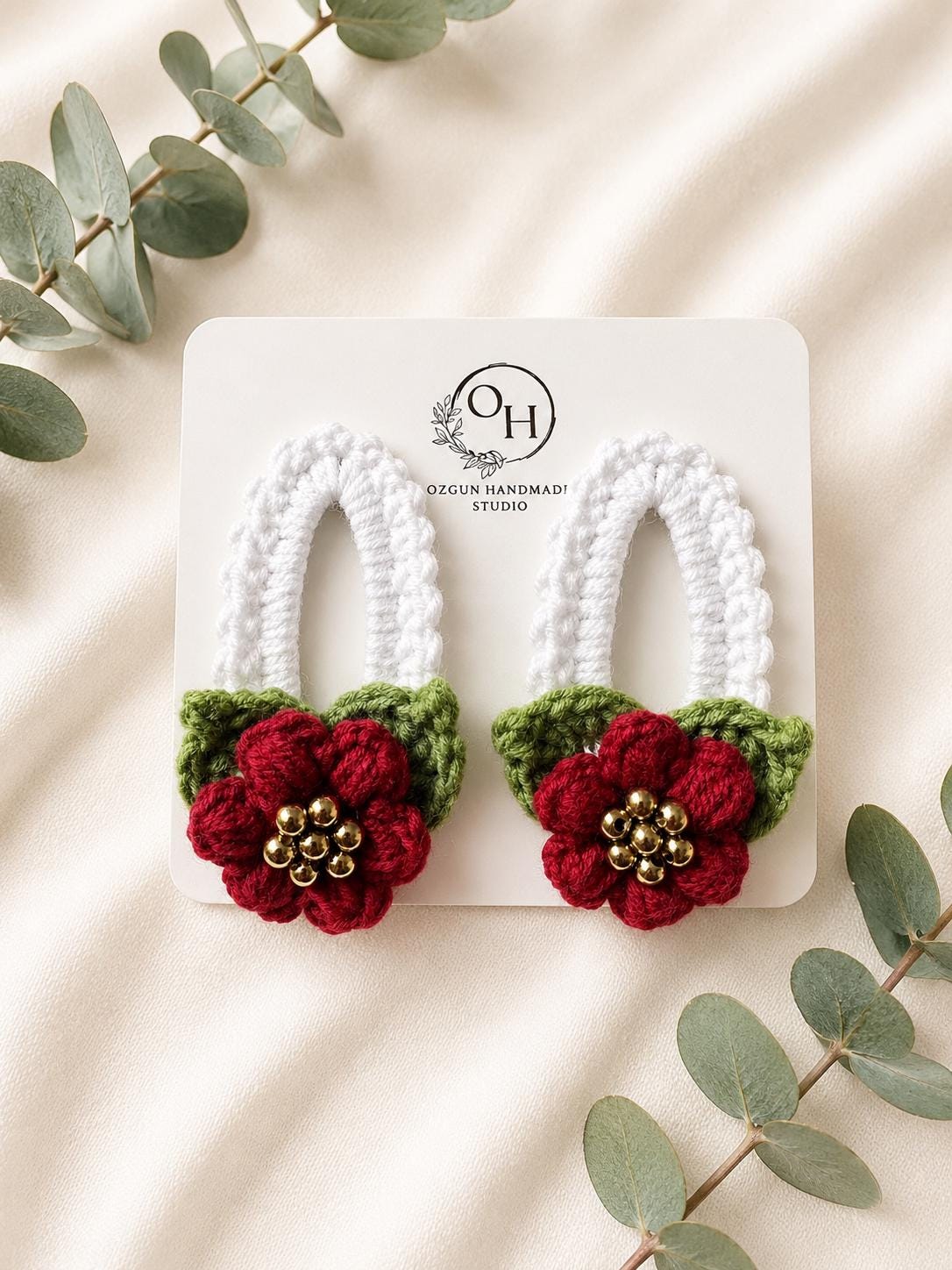 Handmade Crochet Flower Hair Clip – Choose Your Favorite Color __etsy:8097917582