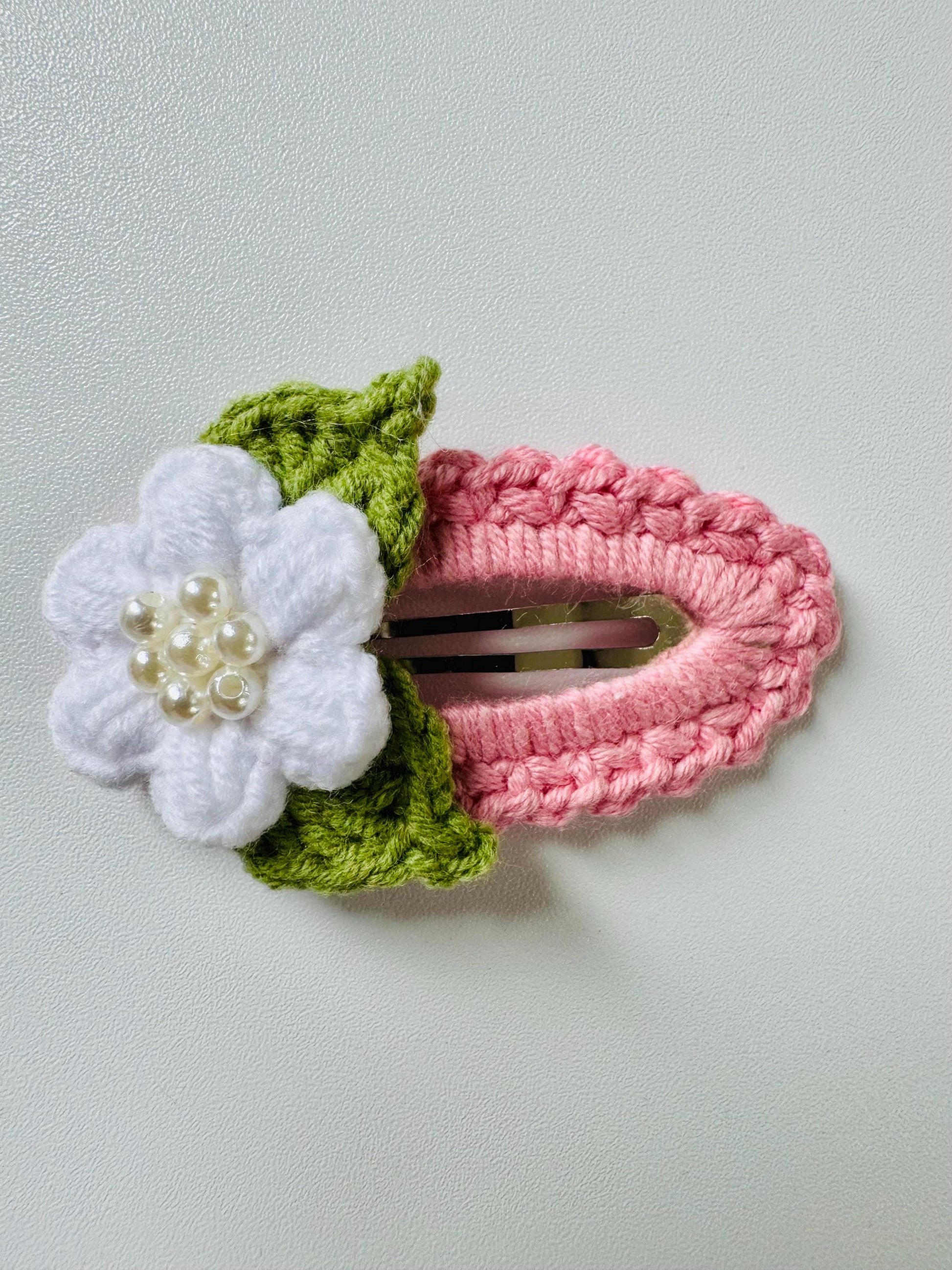 Handmade Crochet Flower Hair Clip – Choose Your Favorite Color __etsy:6916722486