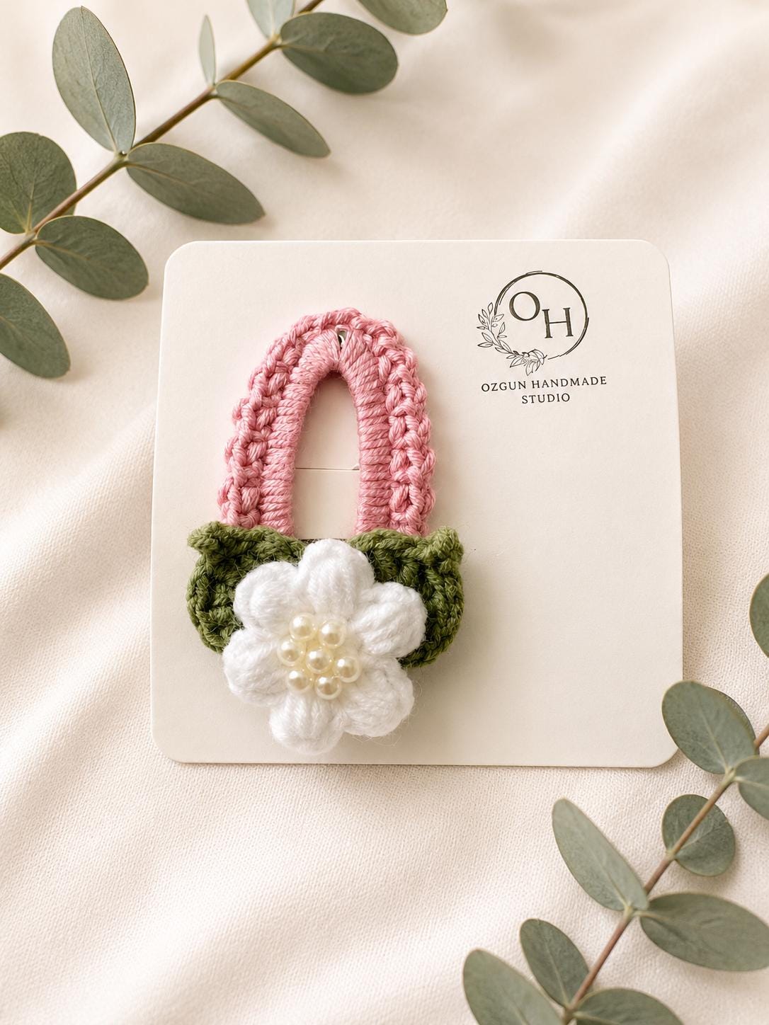 Handmade Crochet Flower Hair Clip – Choose Your Favorite Color __etsy:8145832941