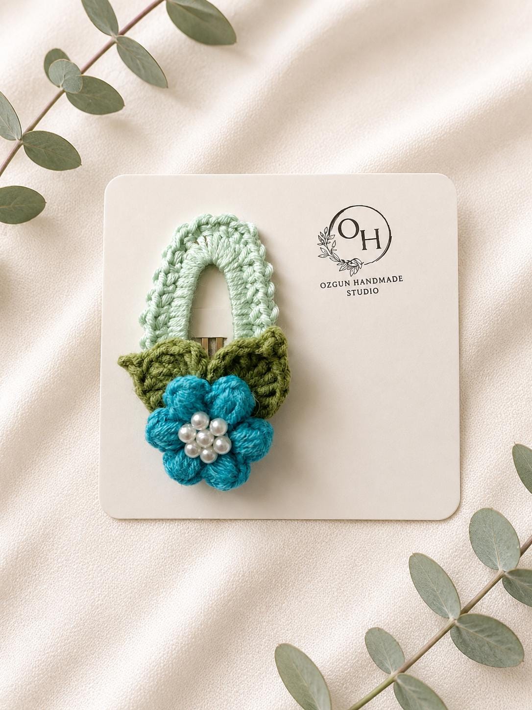 Handmade Crochet Flower Hair Clip – Choose Your Favorite Color __etsy:8097939748