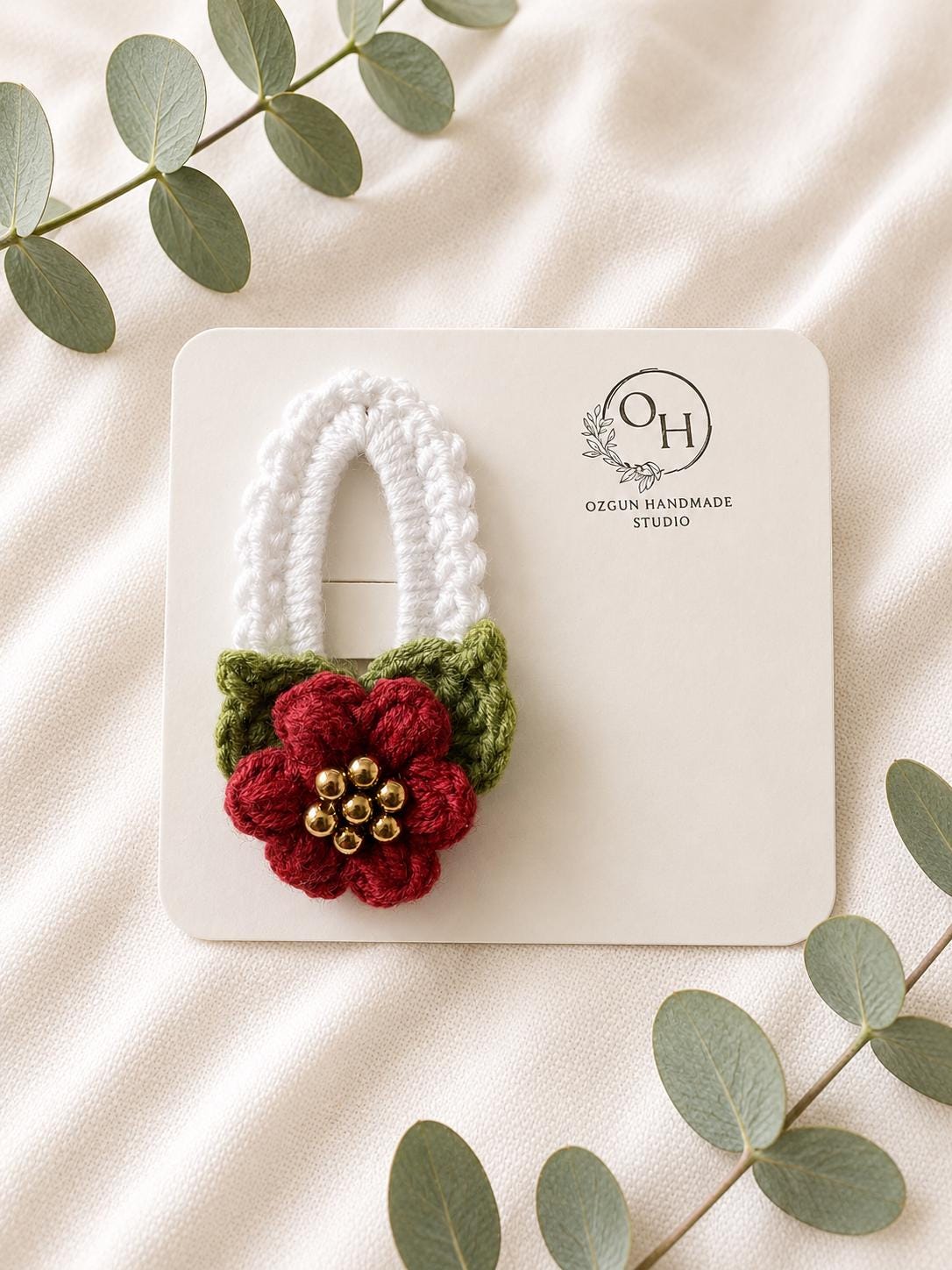 Handmade Crochet Flower Hair Clip – Choose Your Favorite Color __etsy:8145838471