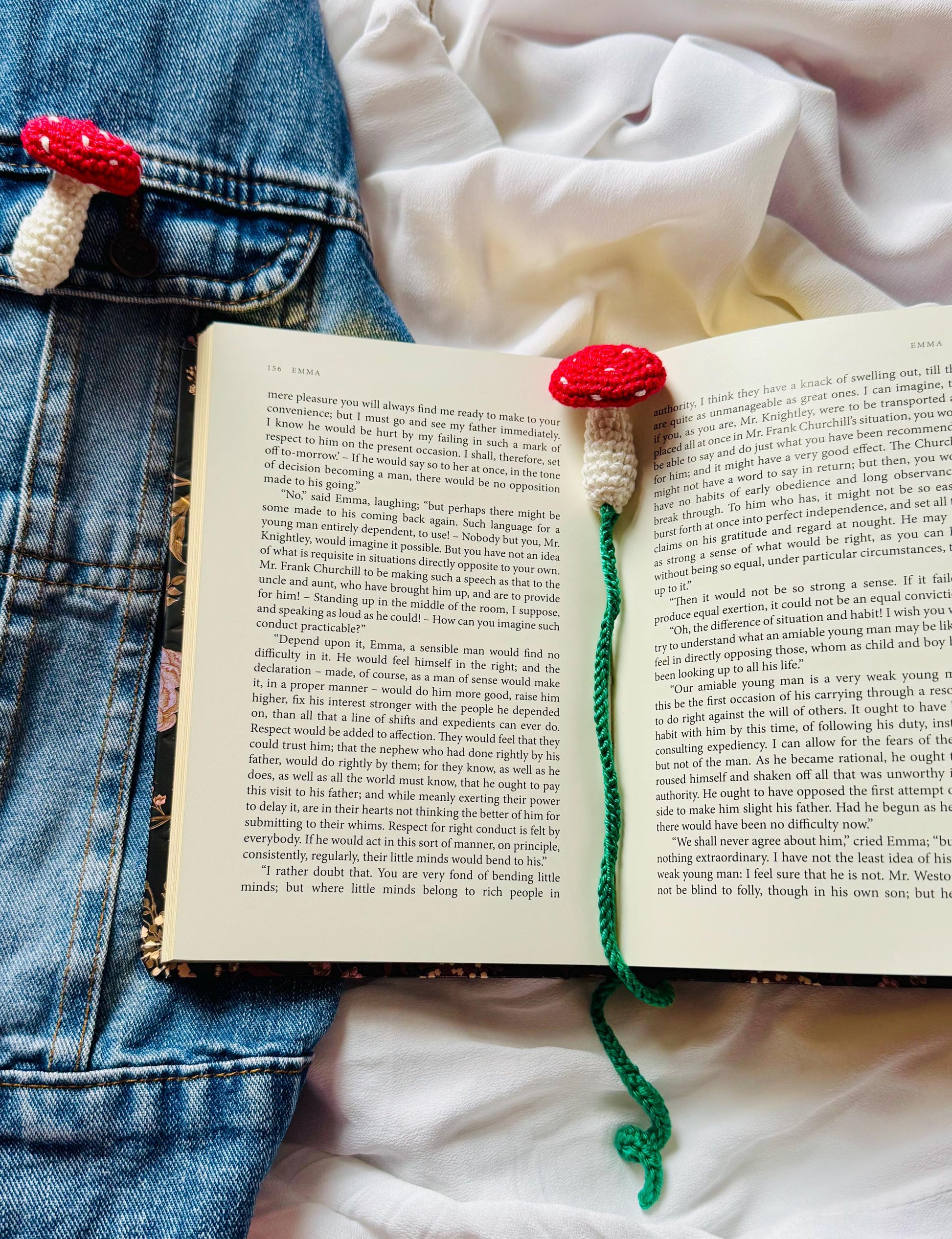 Handmade Crochet Mushroom Brooch