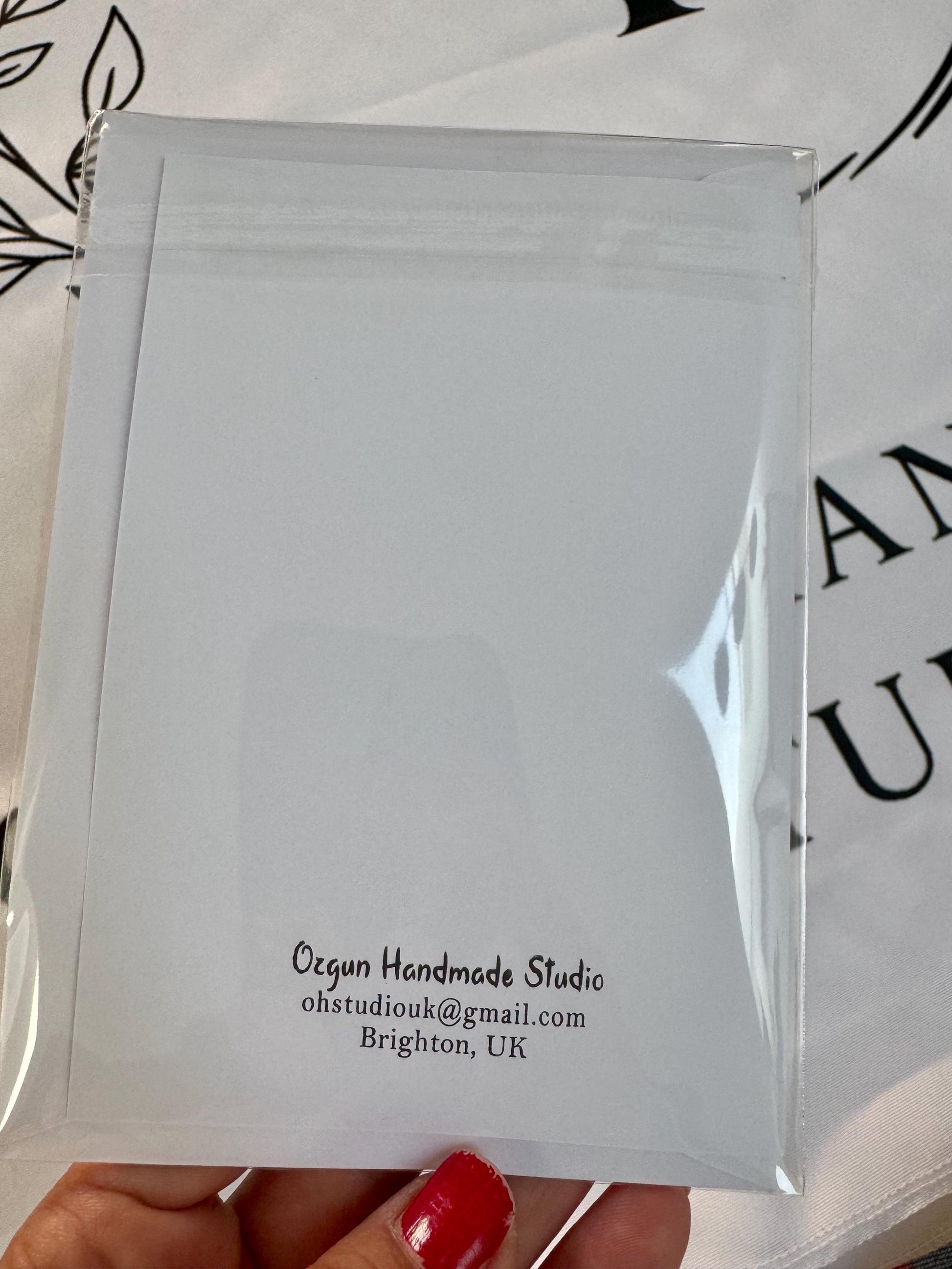 Handmade Crochet Snail Greeting Card: Mindful Quote, with Envelope