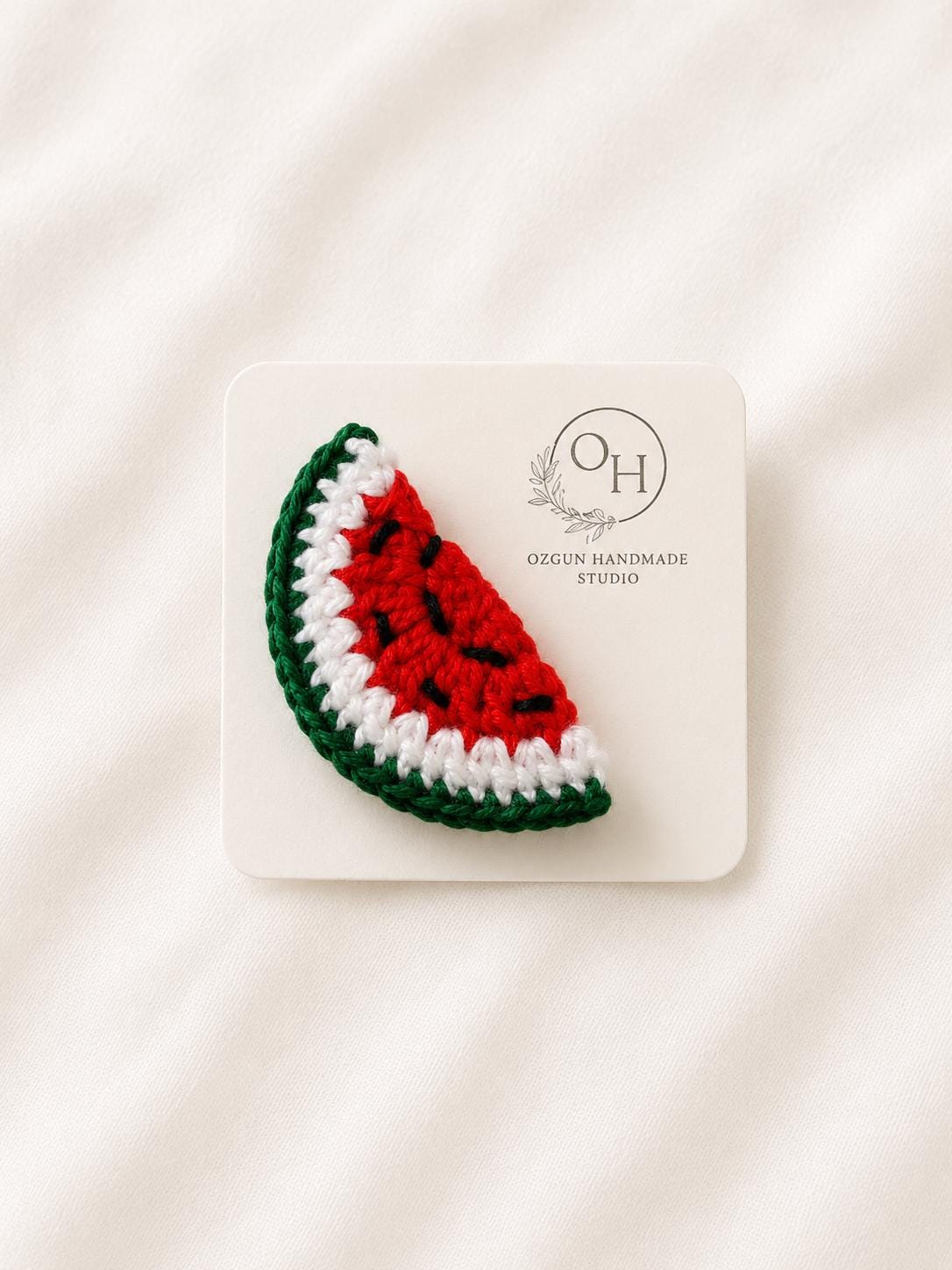 Handmade Crochet Watermelon Rainbow Brooch Pin, Cotton Yarn Badge, Tote Bag Accessory __etsy:8097886868