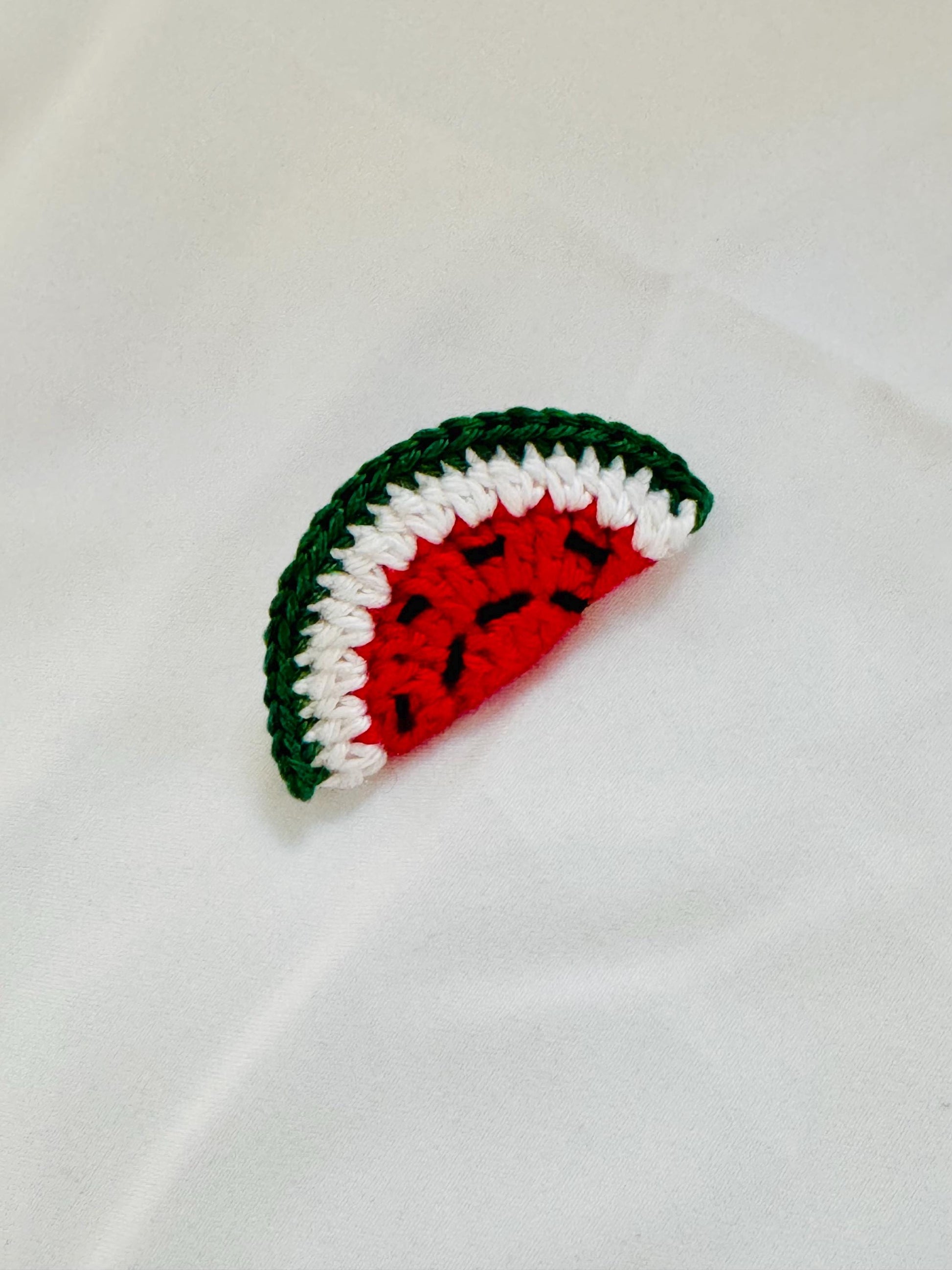 Handmade Crochet Watermelon Rainbow Brooch Pin, Cotton Yarn Badge, Tote Bag Accessory __etsy:8036496889