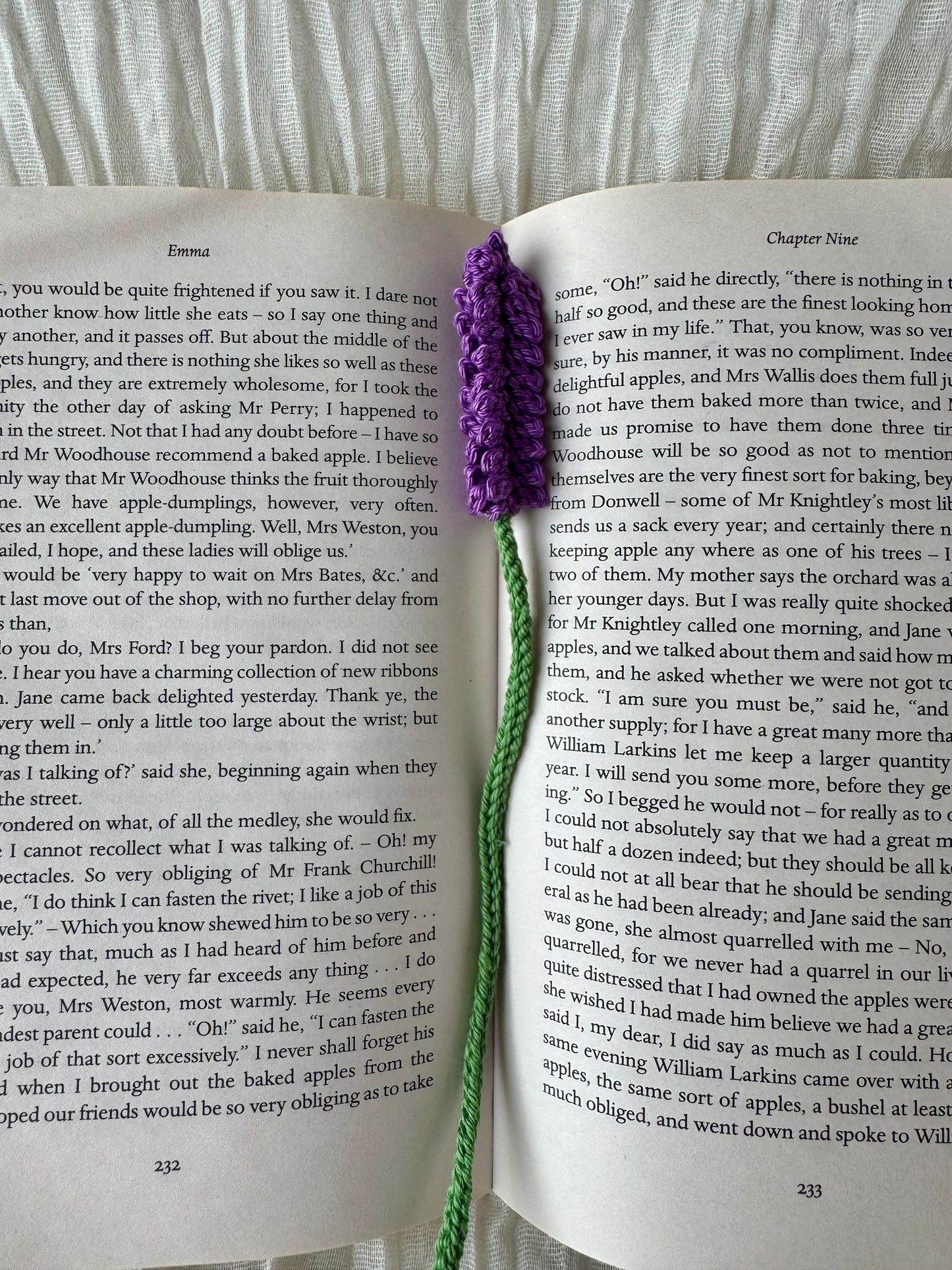 Lavender Bookmark | Handmade Botanical Crochet Bookmark | Soft Minimal Book Lover Gift __etsy:7894690235