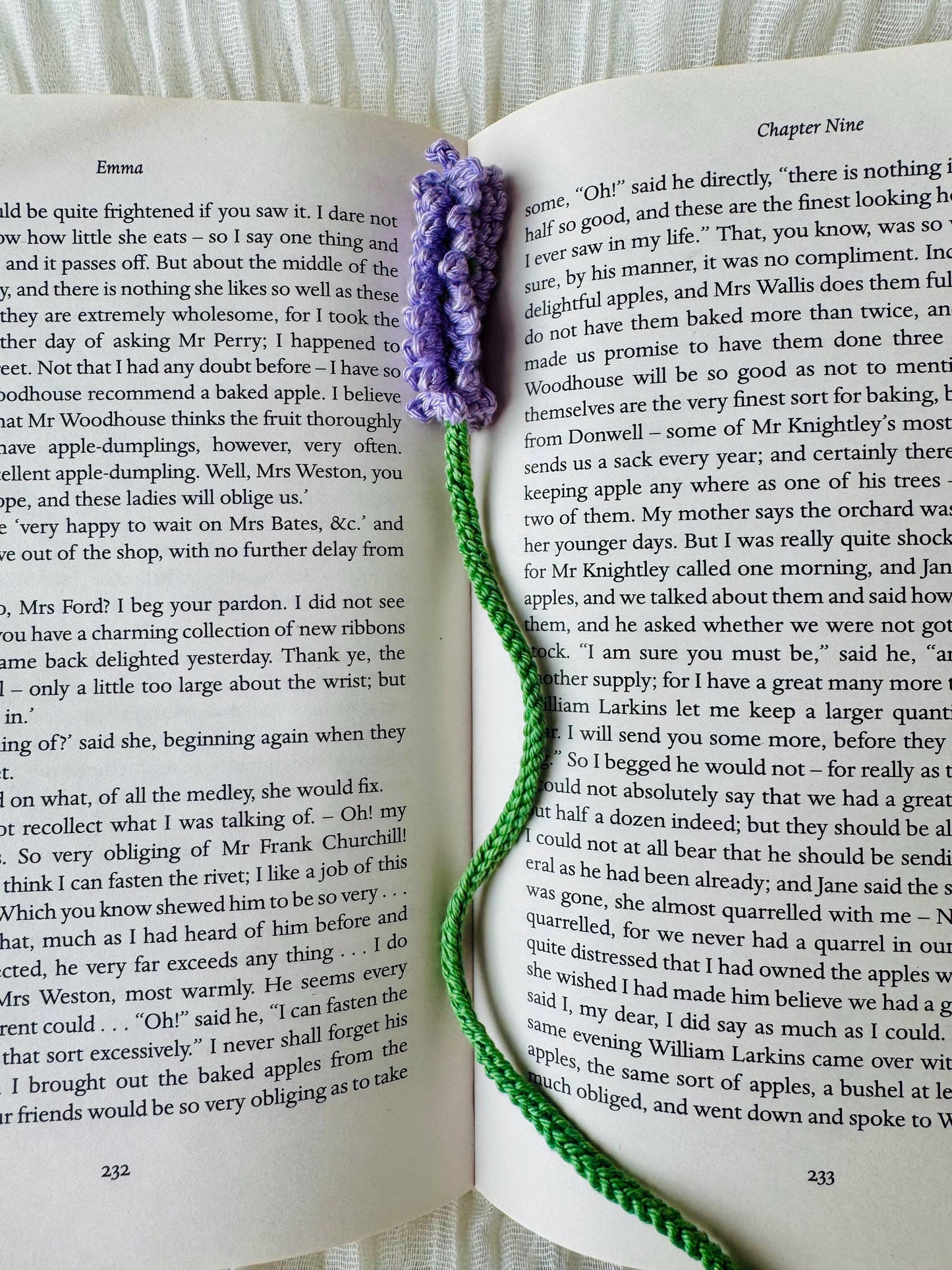 Lavender Bookmark | Handmade Botanical Crochet Bookmark | Soft Minimal Book Lover Gift __etsy:7846730750