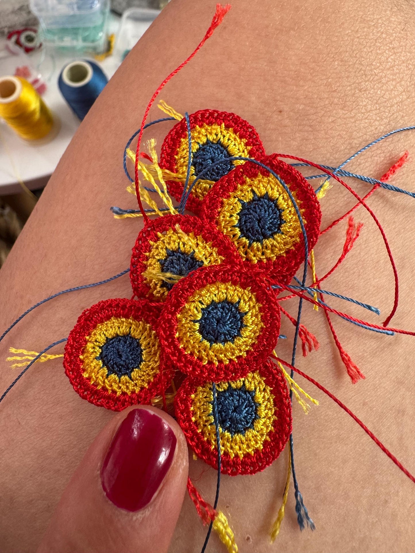 Micro Crochet Mandala Earrings: Lightweight Sterling Silver Jewelry