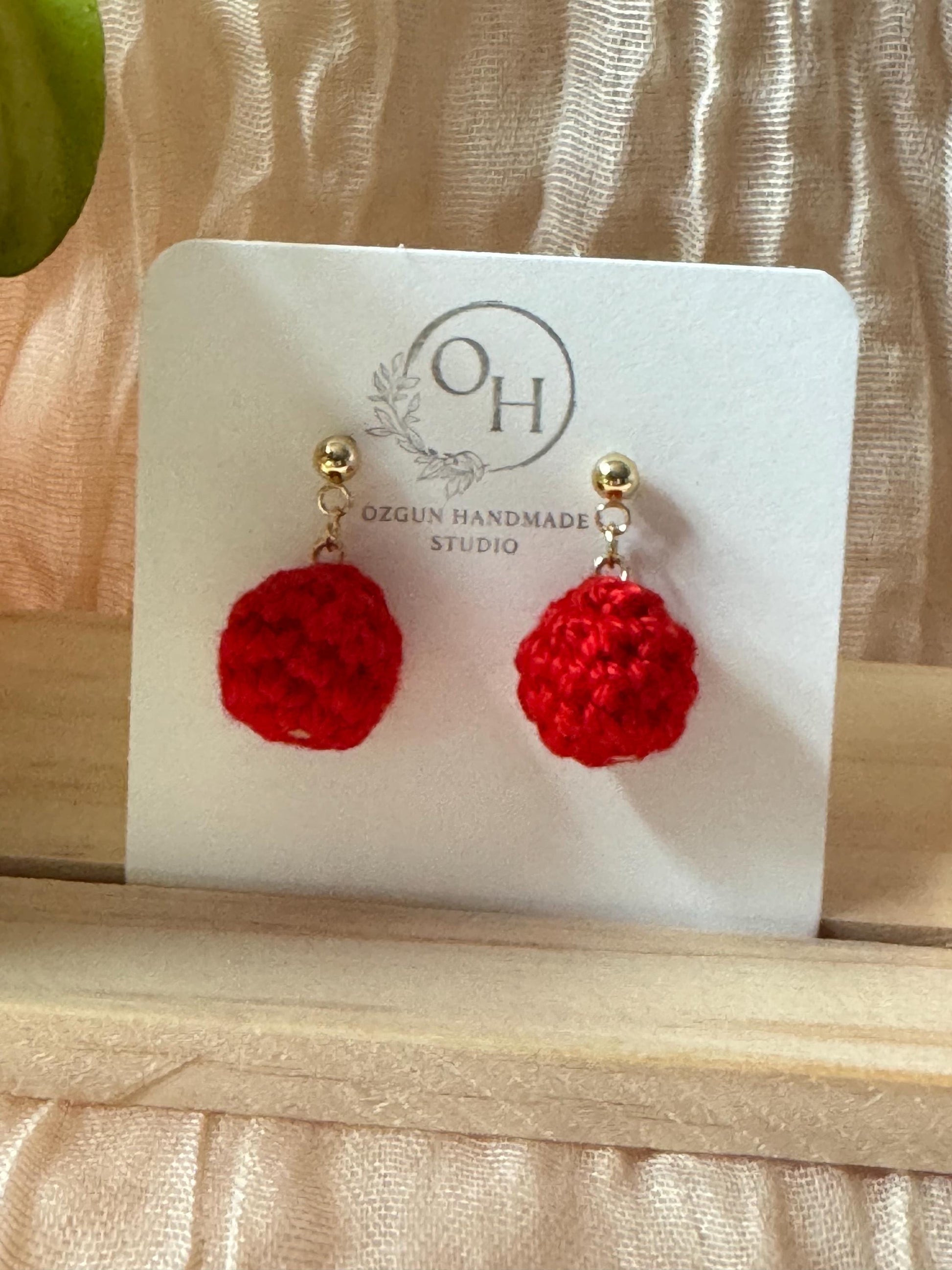 Mini Crochet Dangle Earrings – Colourful Lightweight Handmade Earrings