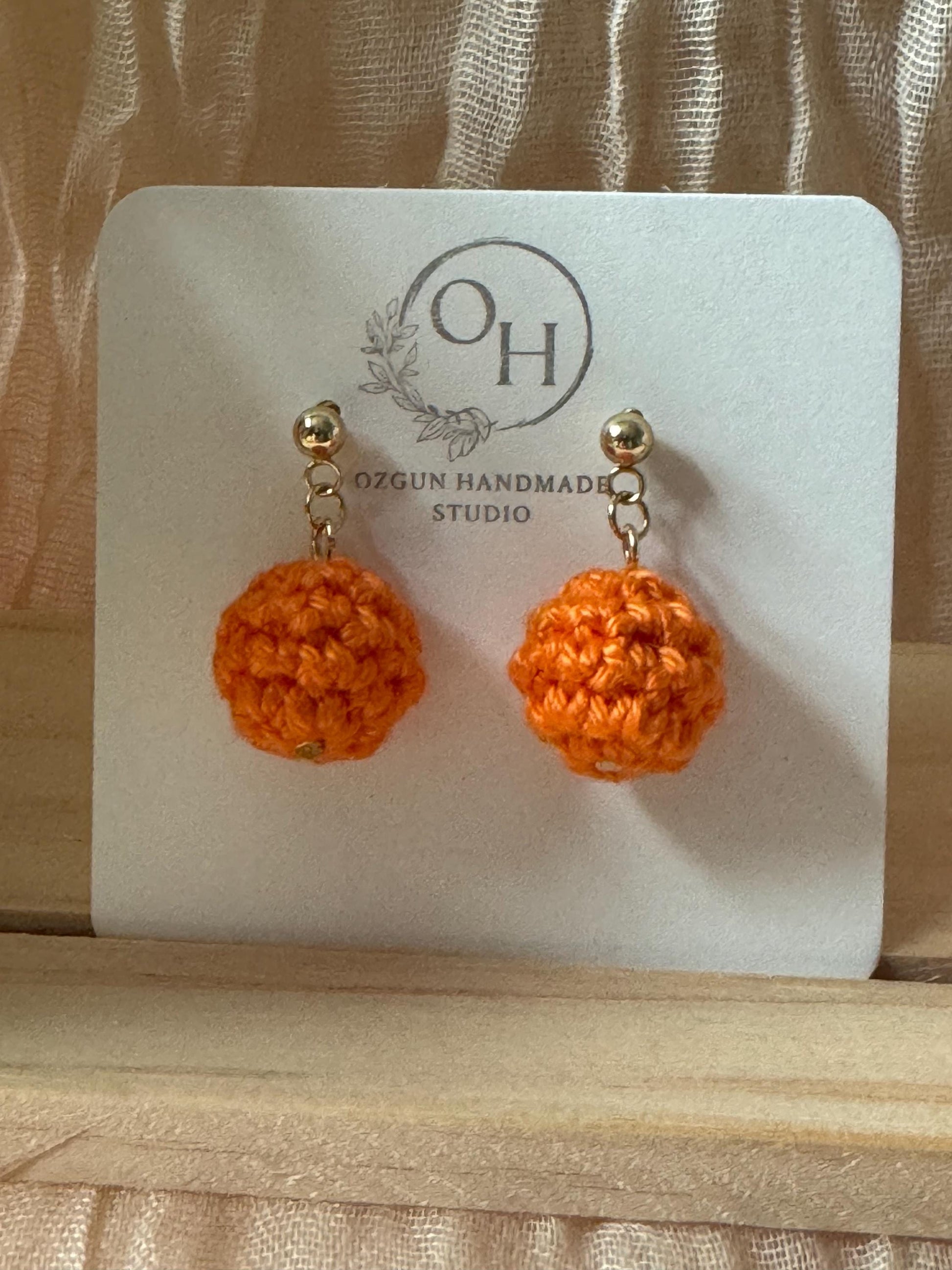 Mini Crochet Dangle Earrings – Colourful Lightweight Handmade Earrings