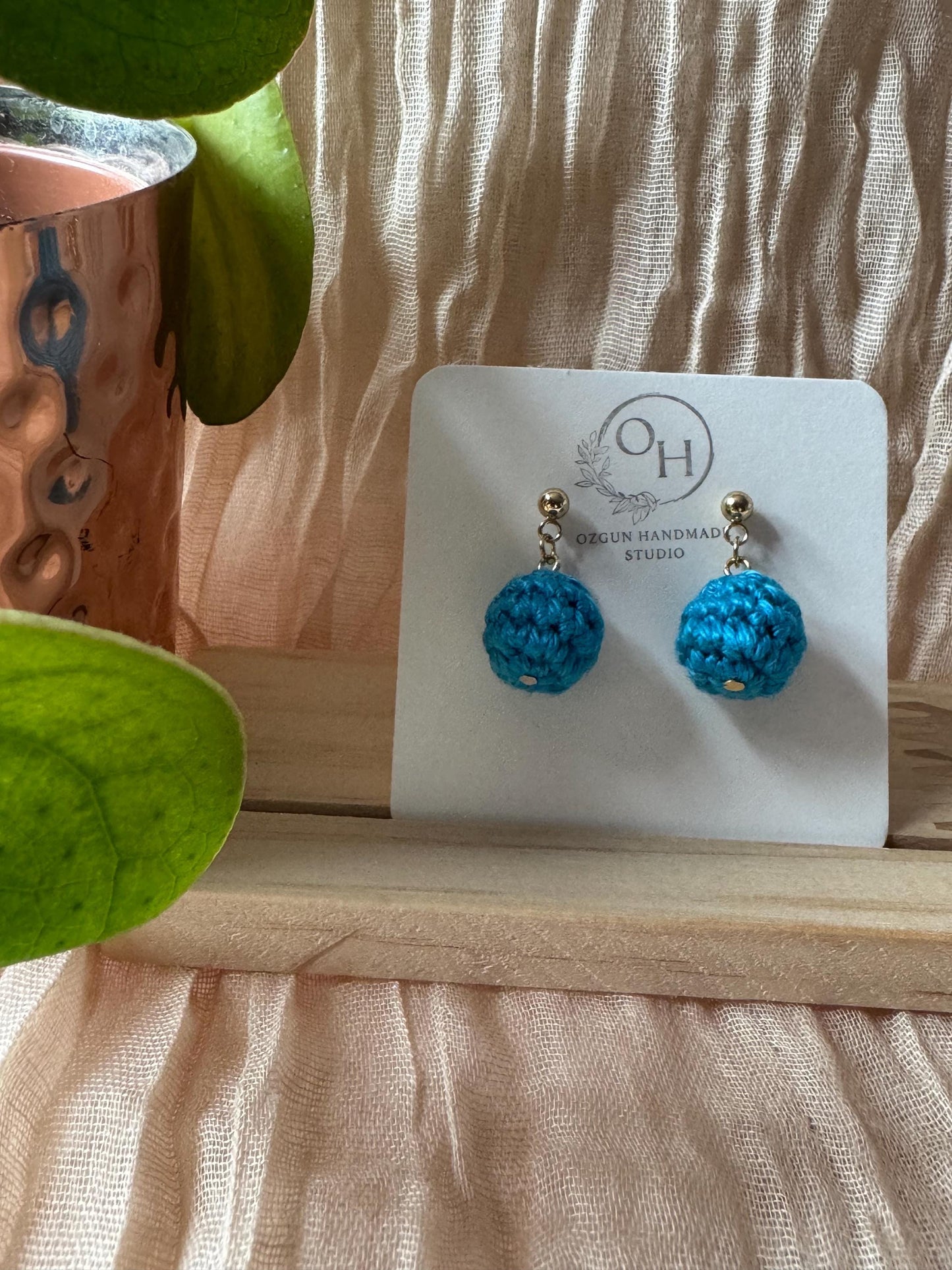 Mini Crochet Dangle Earrings – Colourful Lightweight Handmade Earrings