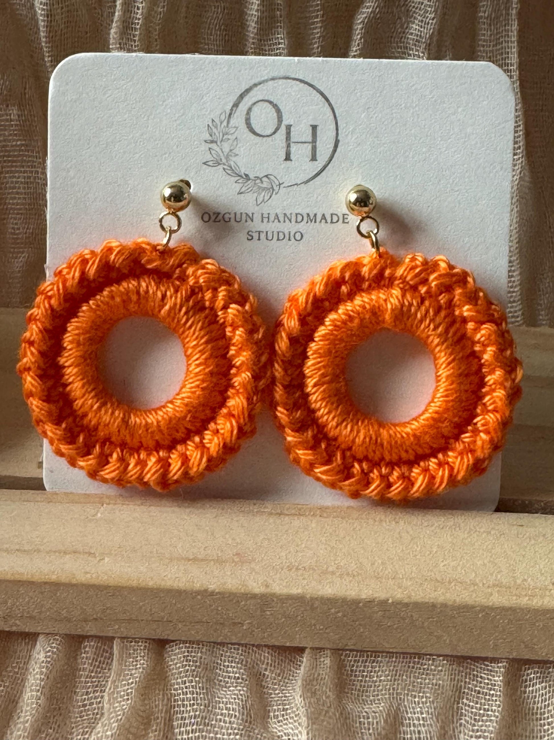 Mini Crochet Hook Earrings – Colourful Lightweight Handmade Earrings