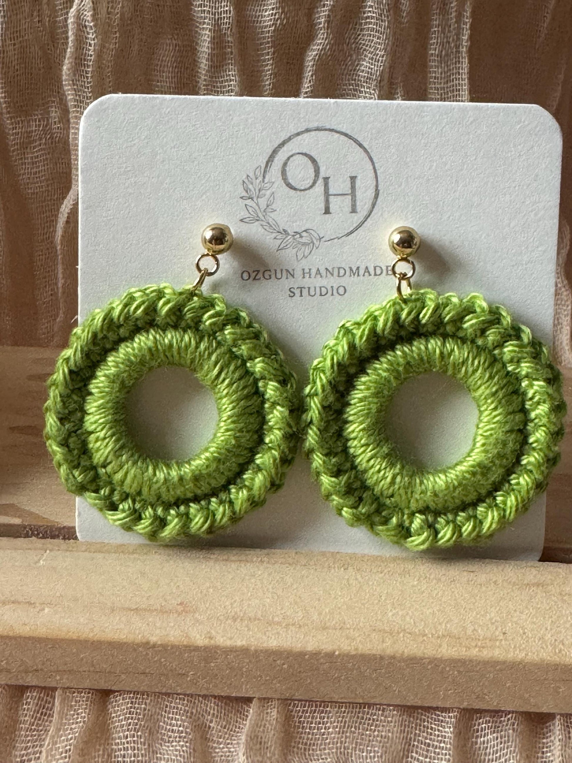 Mini Crochet Hook Earrings – Colourful Lightweight Handmade Earrings