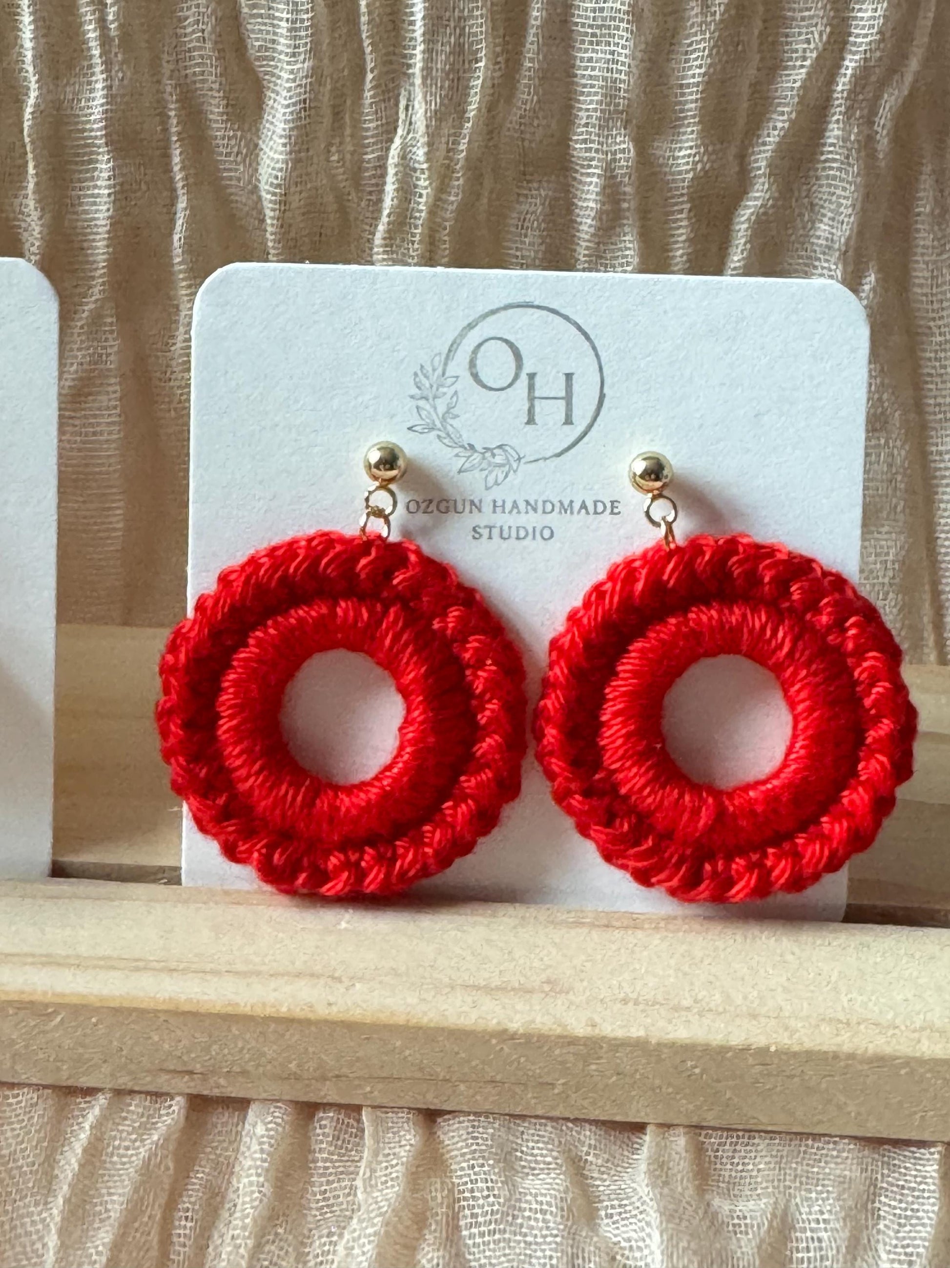 Mini Crochet Hook Earrings – Colourful Lightweight Handmade Earrings