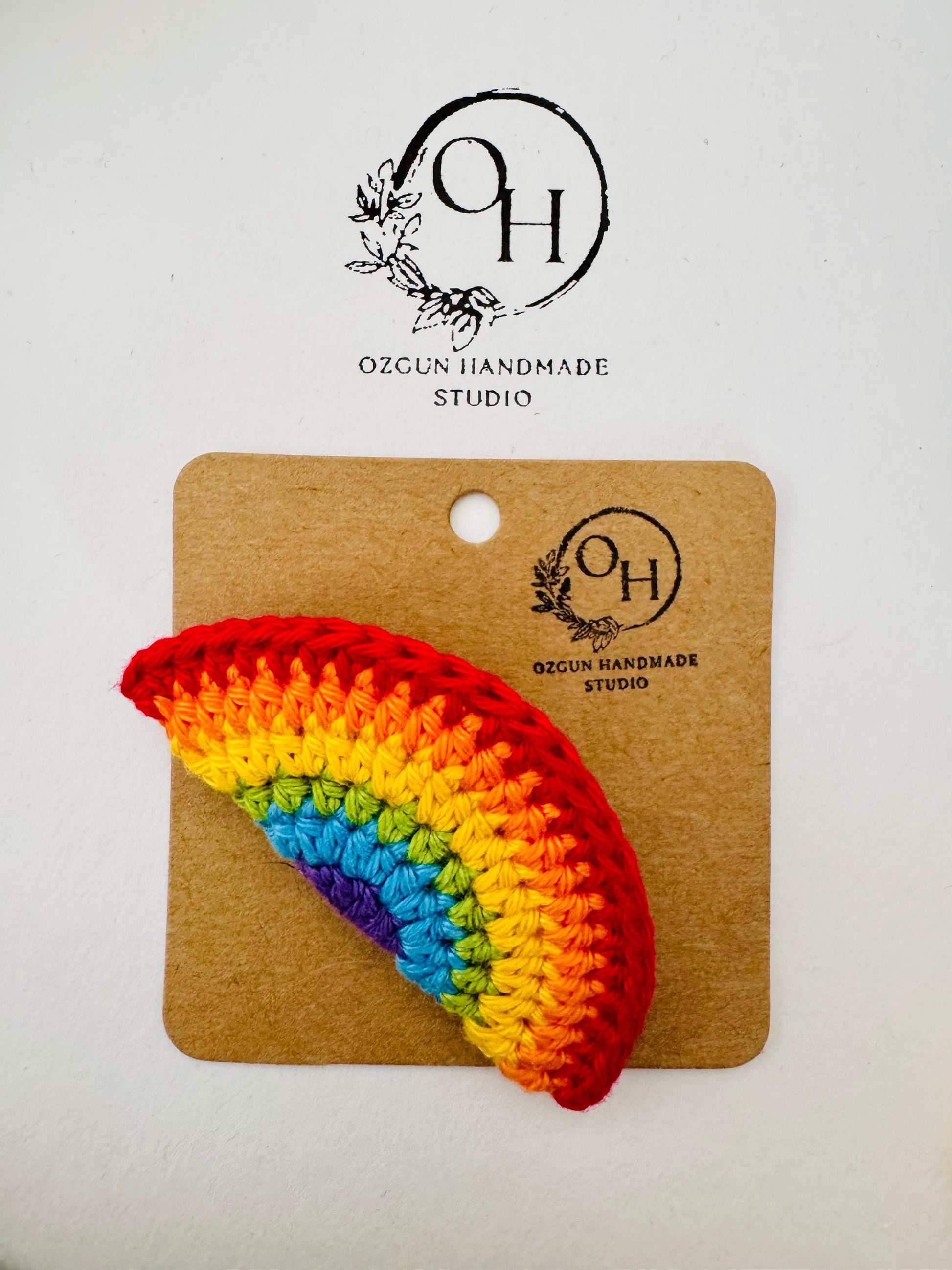 Rainbow Brooch – Handmade Pride Pin - Crochet