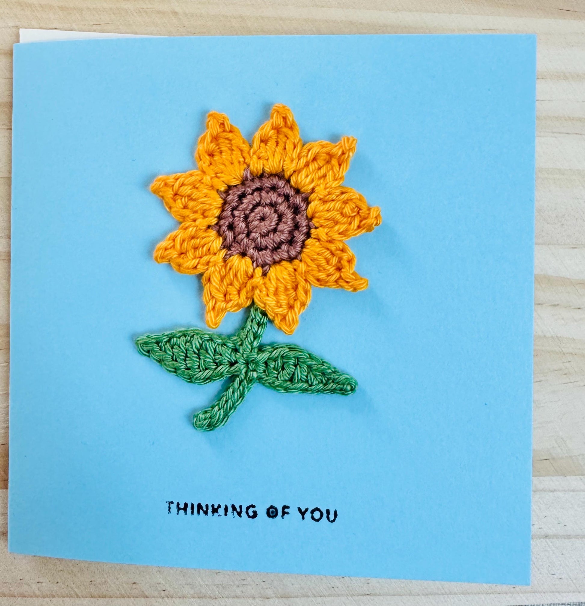 Sunflower Greeting Card – Handmade Keepsake Gift, Blank Inside - choose your message