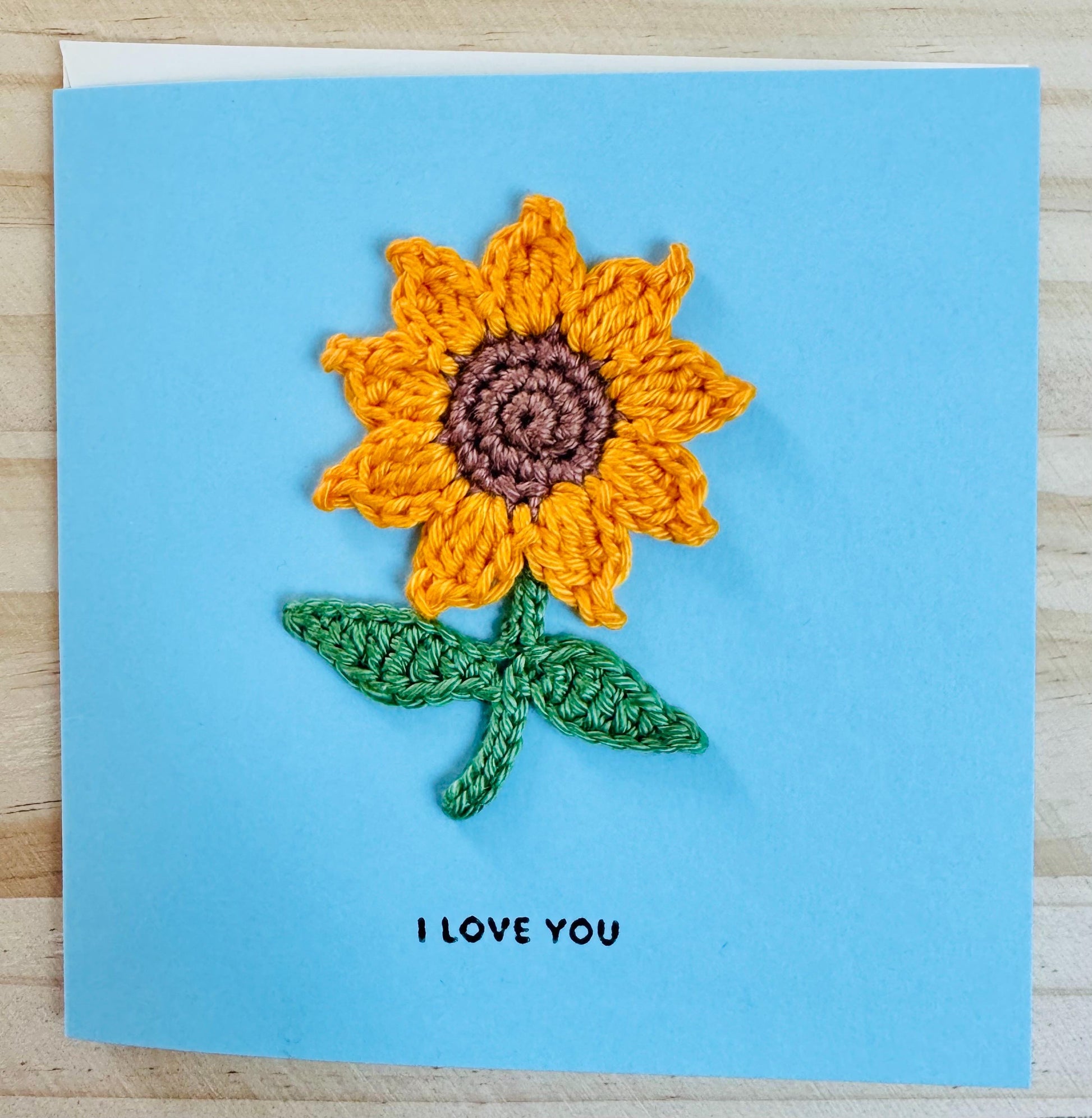 Sunflower Greeting Card – Handmade Keepsake Gift, Blank Inside - choose your message