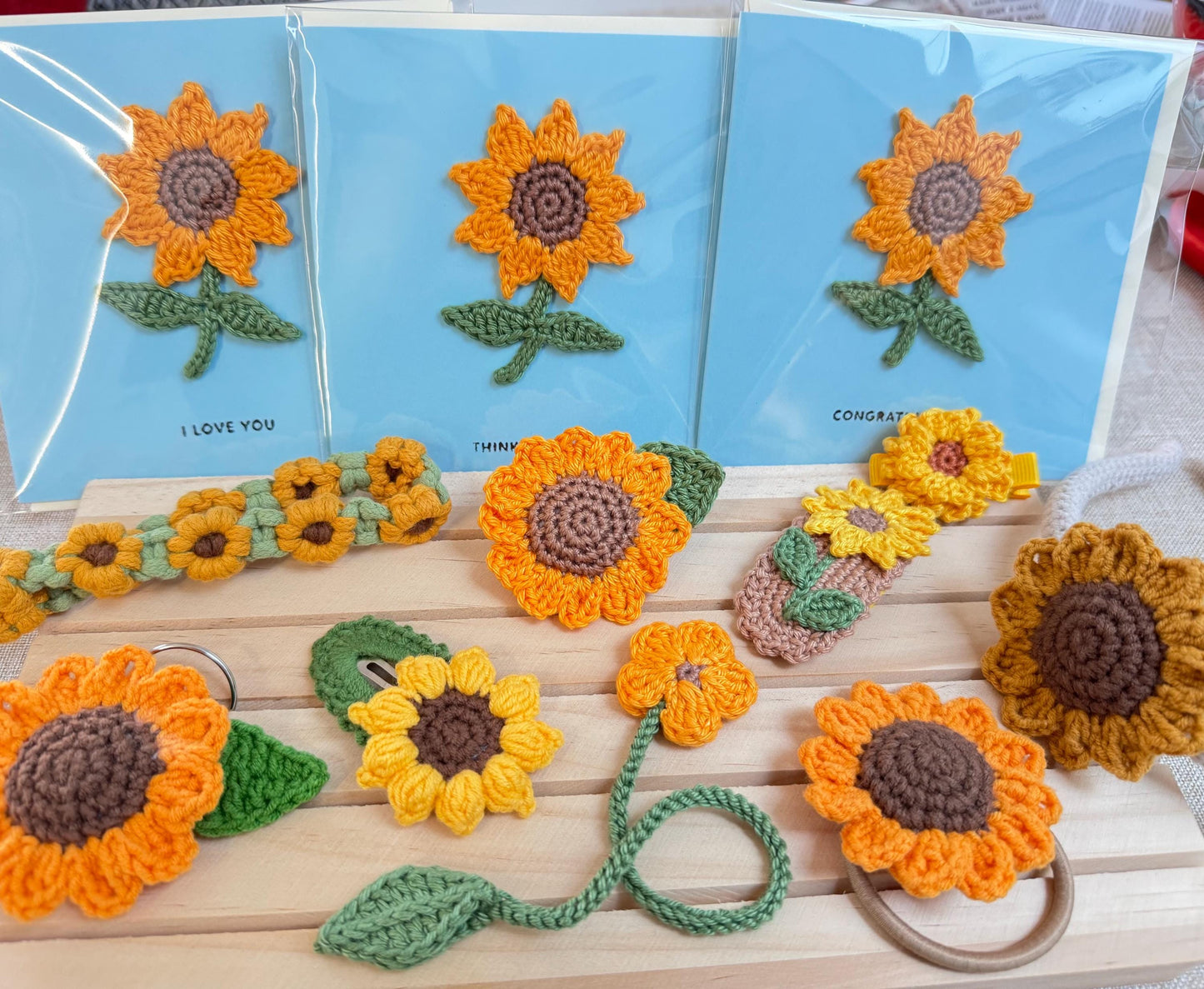 Sunflower Greeting Card – Handmade Keepsake Gift, Blank Inside - choose your message
