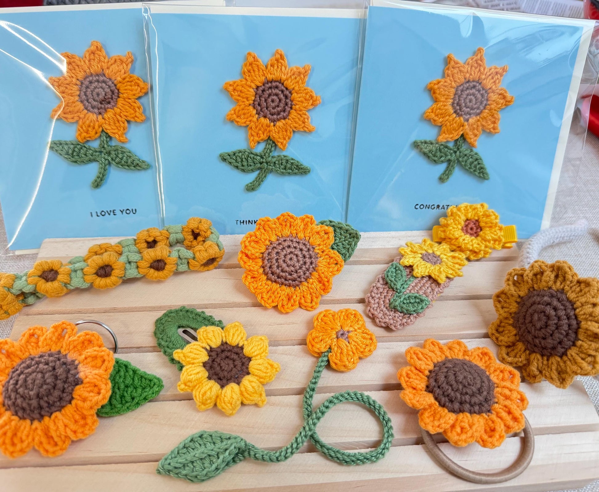 Sunflower Greeting Card – Handmade Keepsake Gift, Blank Inside - choose your message