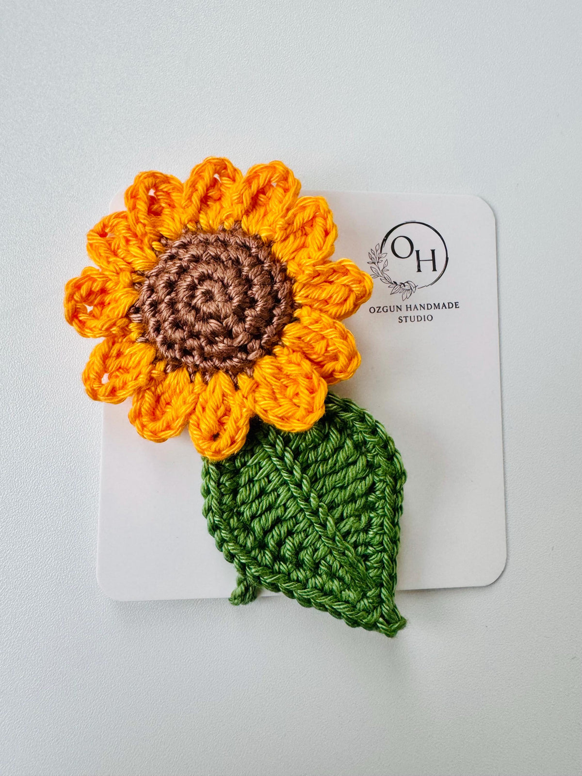 Sunflower Crochet Brooch + Bookmark Set – Handmade Floral Gift, Nature Inspired, UK Made __etsy:7723165798