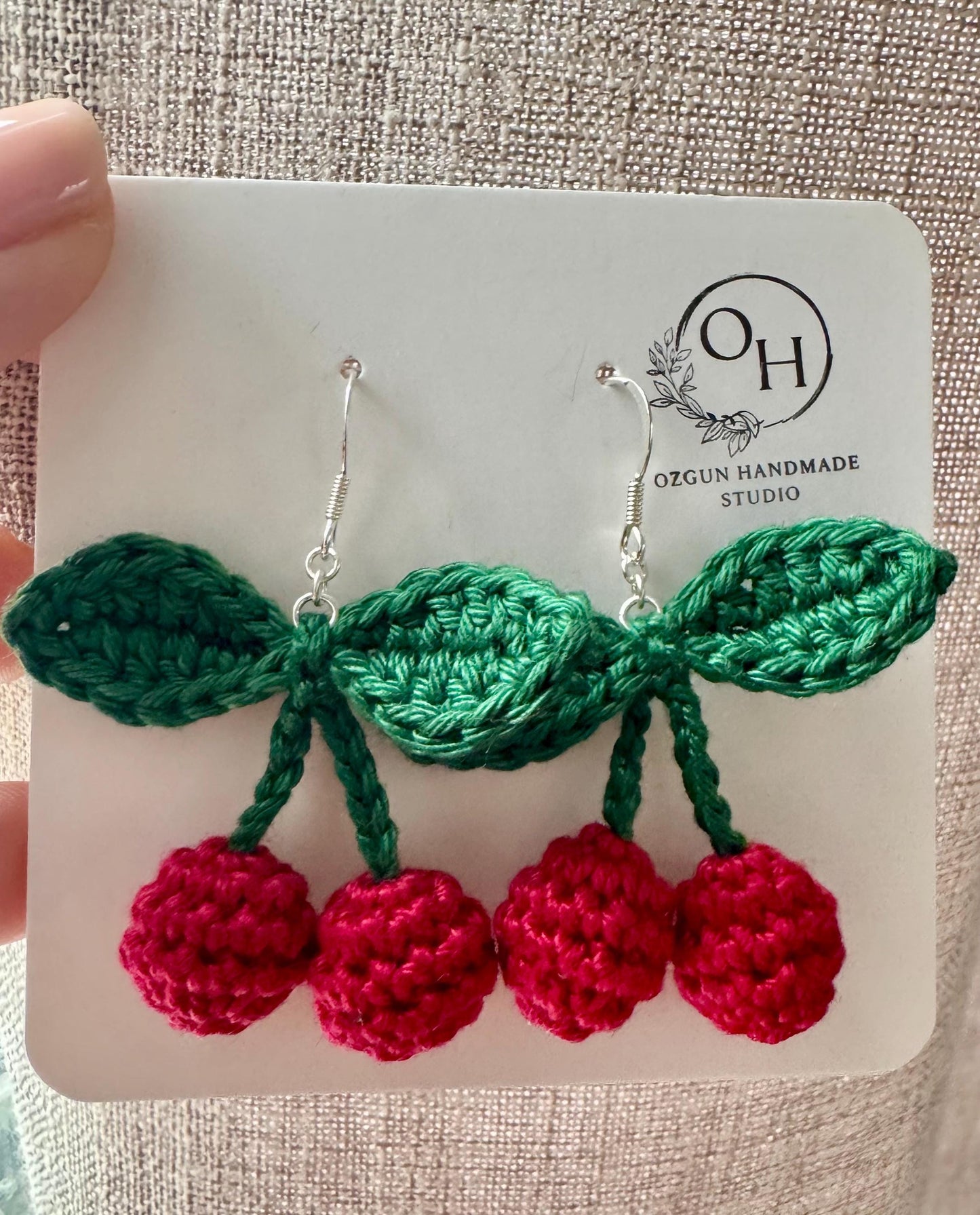 Cherry Bliss Collection – Matching Earrings & Brooch Set __etsy:7776119636