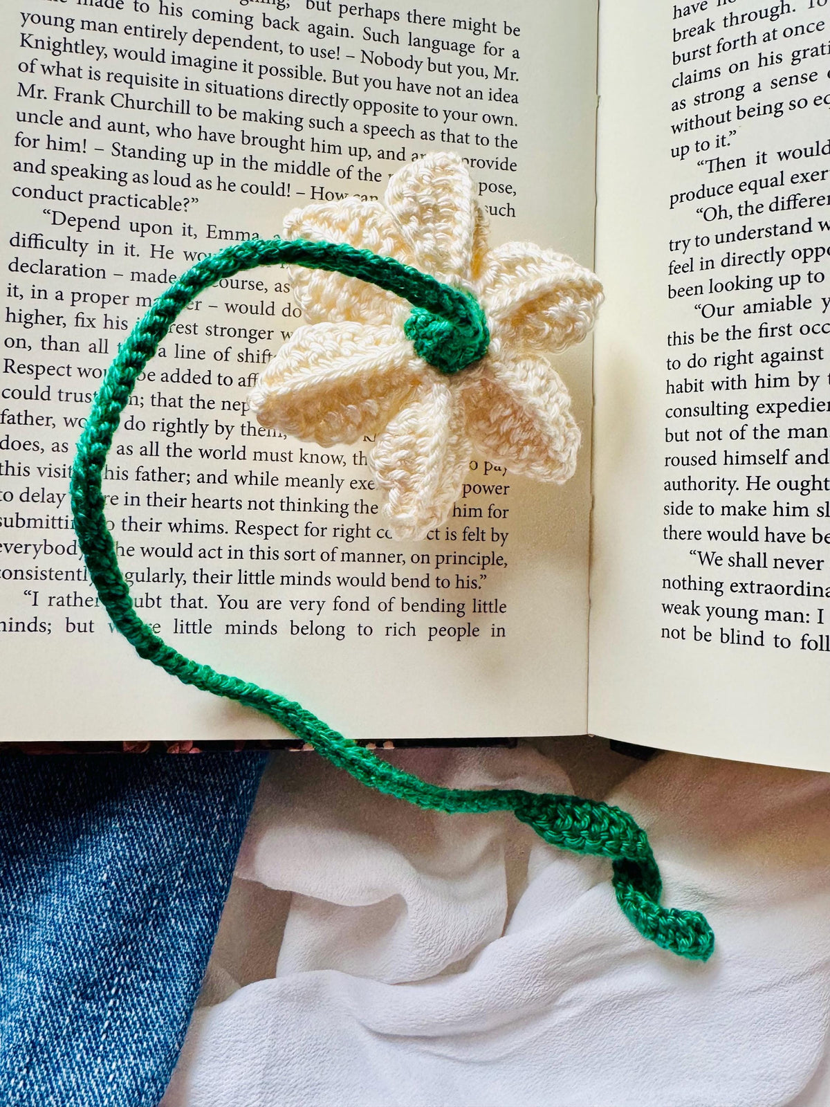 Handmade Crochet Daffodil Bookmark – Daffodil Hope Collection __etsy:7776259148