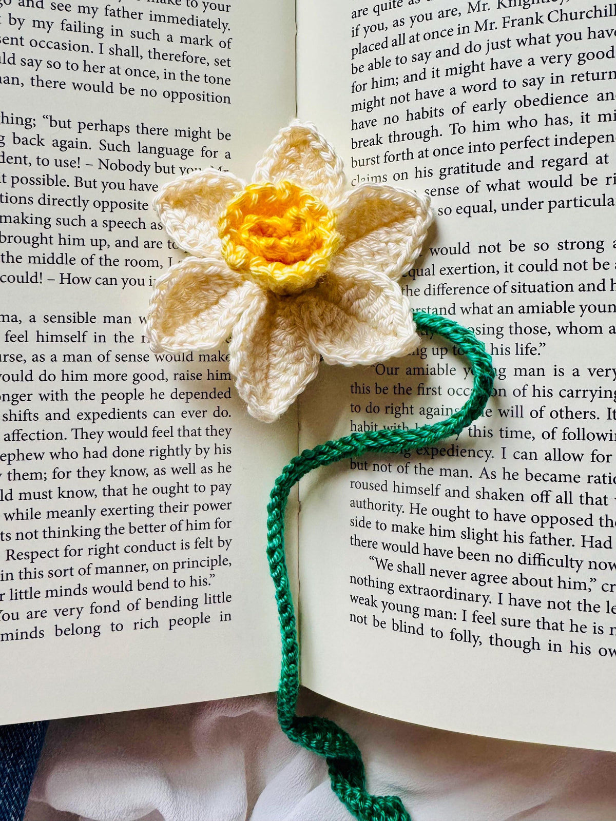 Handmade Crochet Daffodil Bookmark – Daffodil Hope Collection __etsy:7776259156