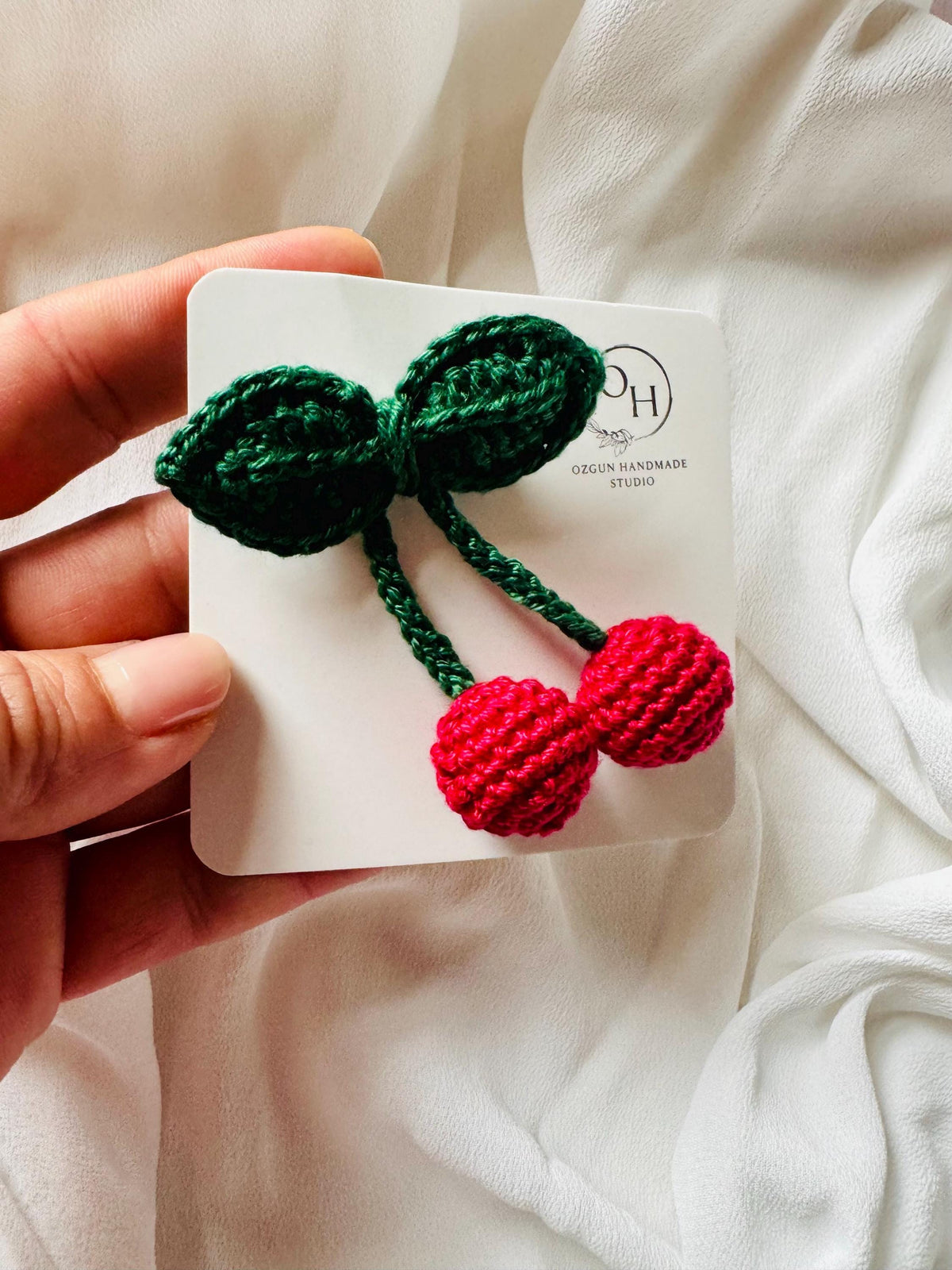 Cherry Bliss Collection – Matching Earrings & Brooch Set __etsy:7824049123