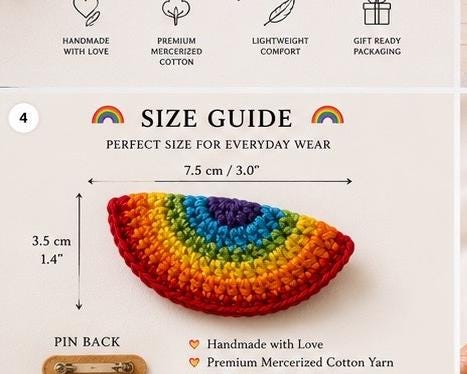 Crochet Rainbow Heart Keychain with Pride Flag Charm __etsy:8128556561