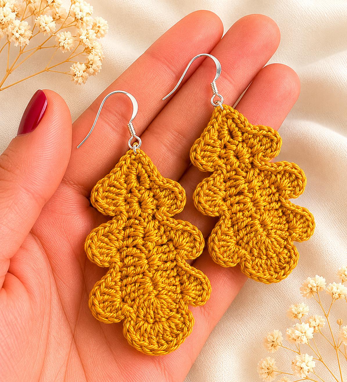 Oak Leaf Crochet Bookmark – Handmade Botanical Bookmark __etsy:8128856803