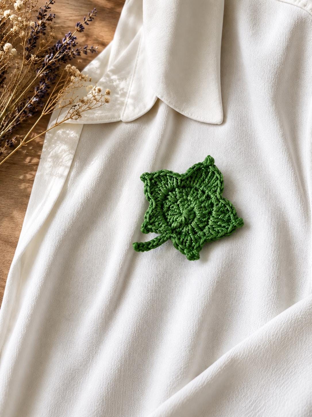 Maple Leaf Crochet Brooch – Handmade Botanical Brooch – Plant Lover Gift __etsy:8128947097
