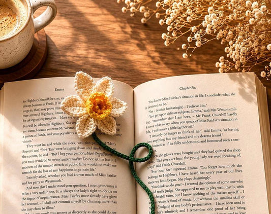Handmade Crochet Daffodil Bookmark – Daffodil Hope Collection __etsy:8128993543