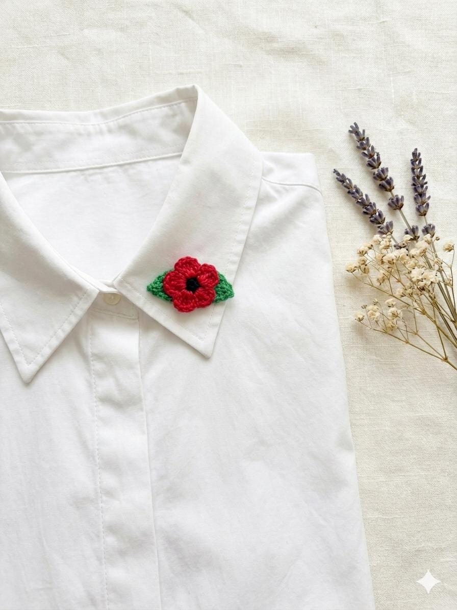 Handmade Crochet Flower Brooch: Cotton Floral Pin, 6 Colors __etsy:8129684875