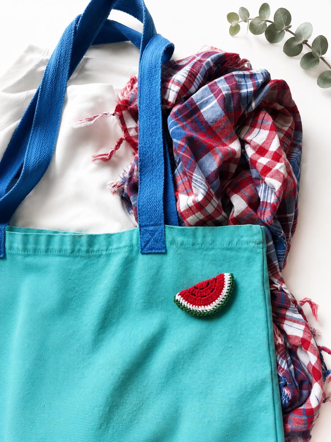 Handmade Crochet Watermelon Brooch, Cotton Summer Fruit Accessory, Cottagecore Style Pin __etsy:8132326765