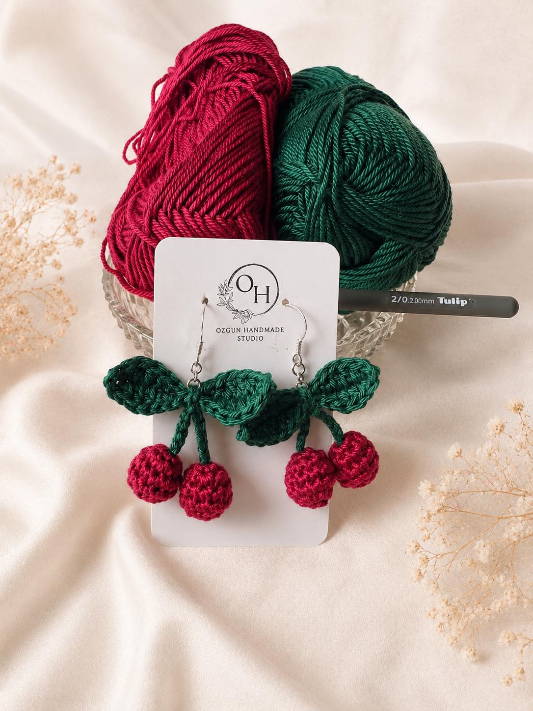 Cherry Bliss Collection – Matching Earrings & Brooch Set __etsy:8133746243