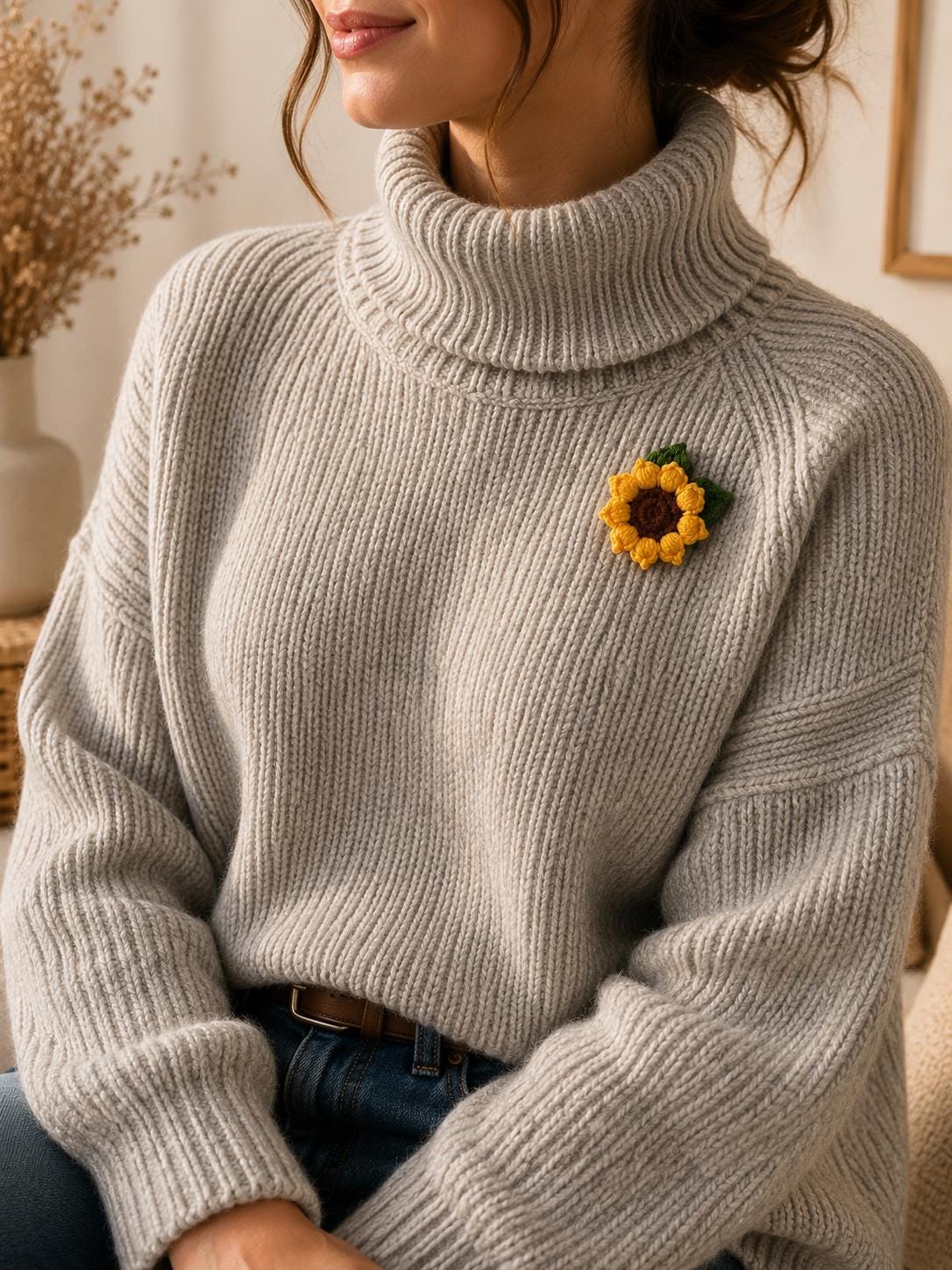 Crochet Sunflower or Daisy Hair Clip __etsy:8176568601